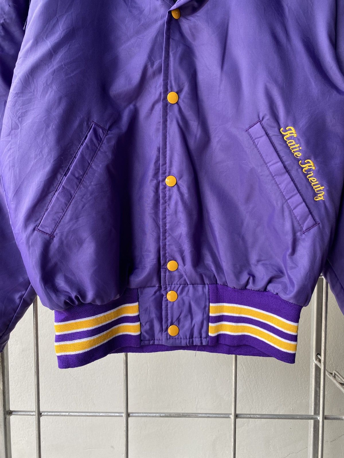 Vintage Gates Sport Hoppe Purple Jacket with Yellow Lettering Size US S / EU 44-46 / 1 - 4 Thumbnail