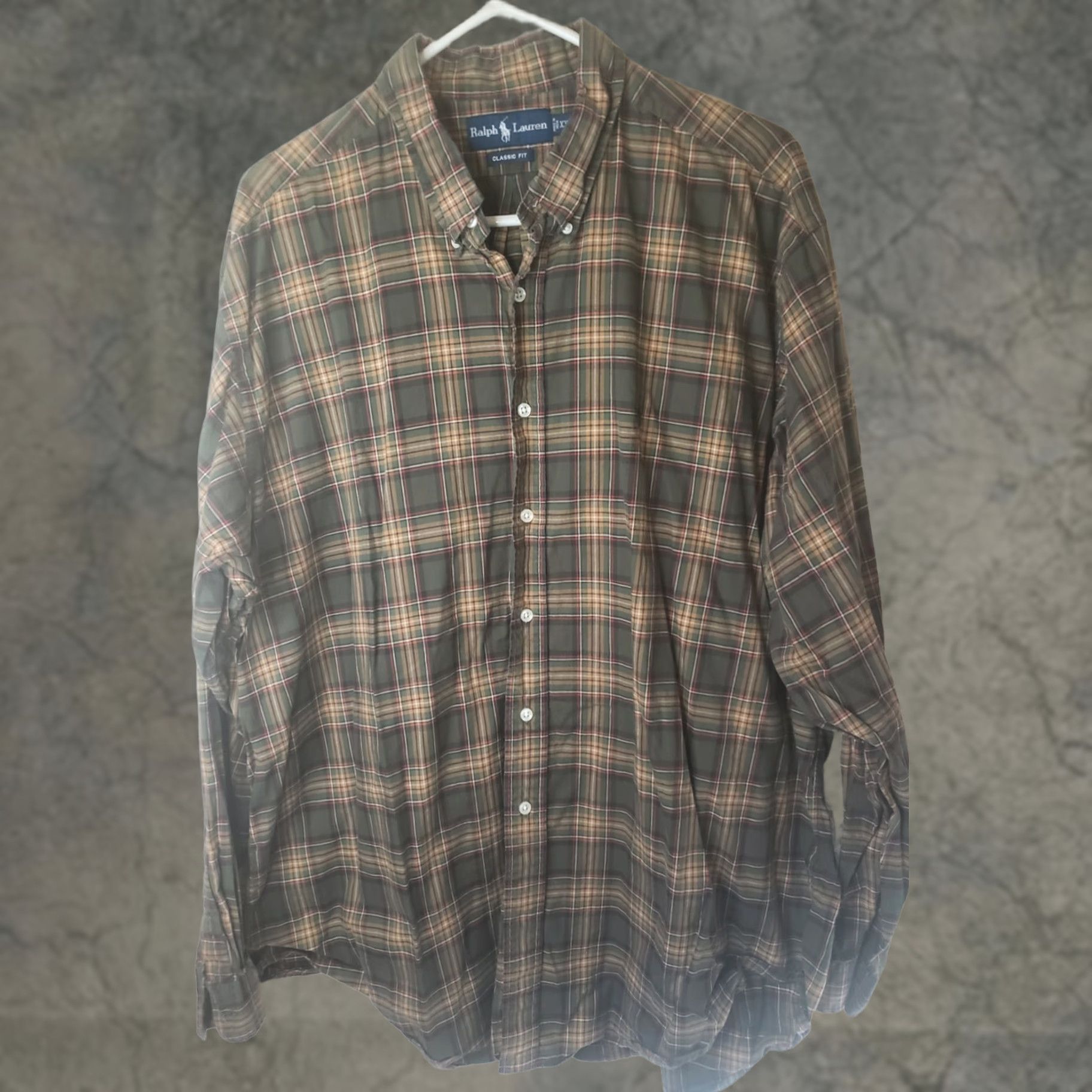 Polo Ralph Lauren Ralph Lauren Men's Button-down Shirt XXL Plaid Long Sleeve Green Multicolor Classic Fit 2XL Polo Shirt Mens Button-Down Casual Business Size US XXL / EU 58 / 5 - 1 Thumbnail