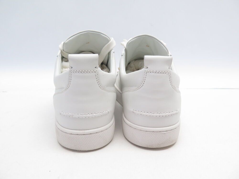 Christian Louboutin o1s1wg110924 Louis Junior Spikes Sneaker in White Size US 12 / EU 45 - 4 Thumbnail
