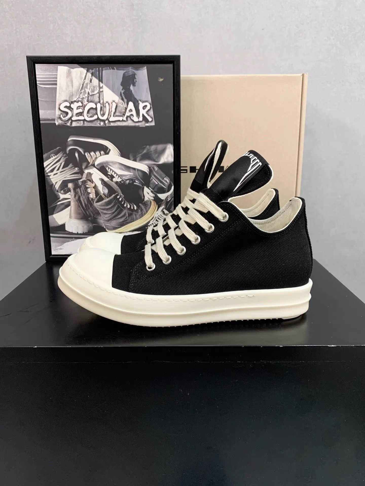 Rick Owens Rick Owens 25SS Drkshdw Long Tongue Low Top Shoes K34 Size US 7 / IT 37 - 3 Thumbnail