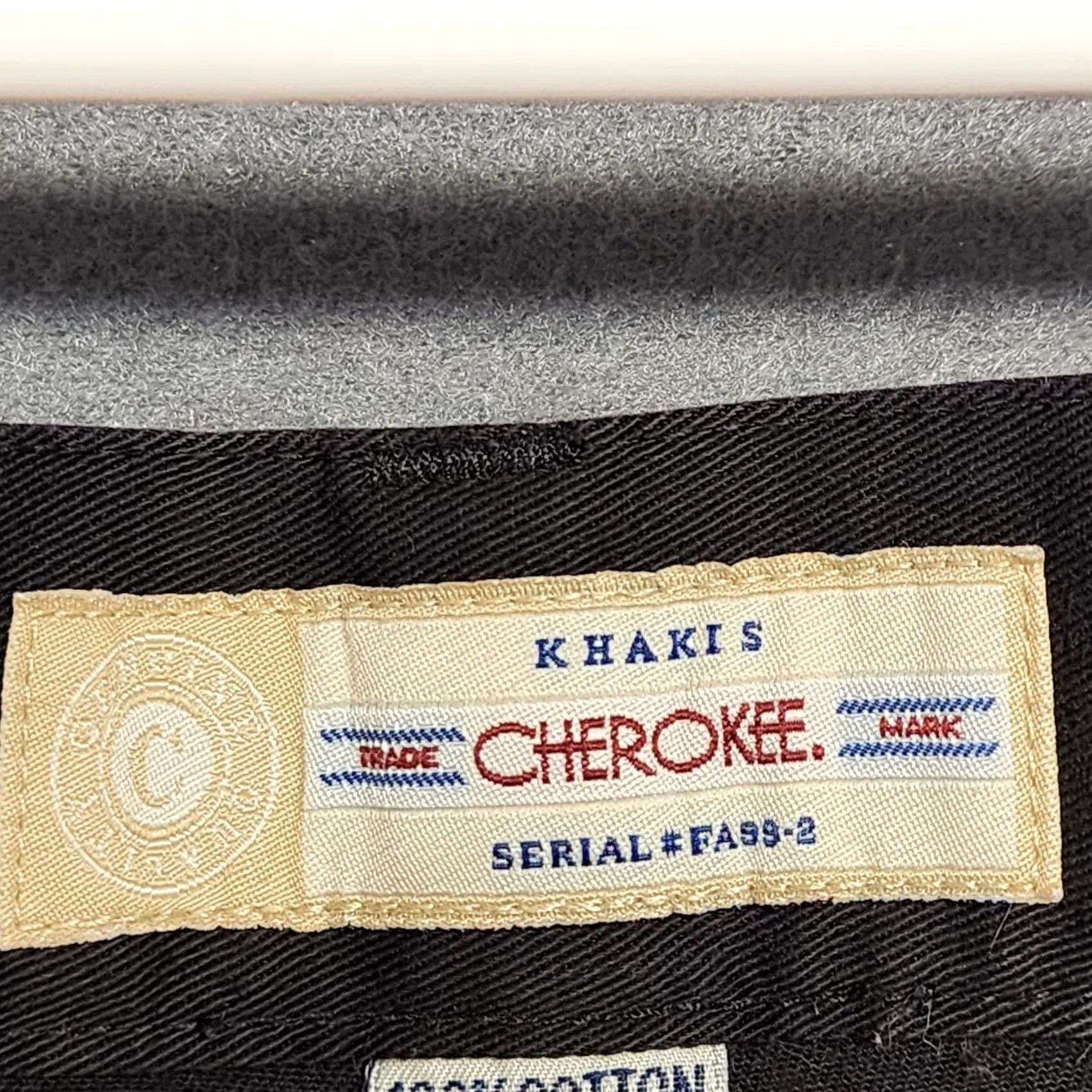 Cherokee VINTAGE Cherokee Pants Mens 34x28 Black Pleated 100% Cotton 90s Y2K Tagged 34x30 Mens Size US 34 / EU 50 - 3 Thumbnail
