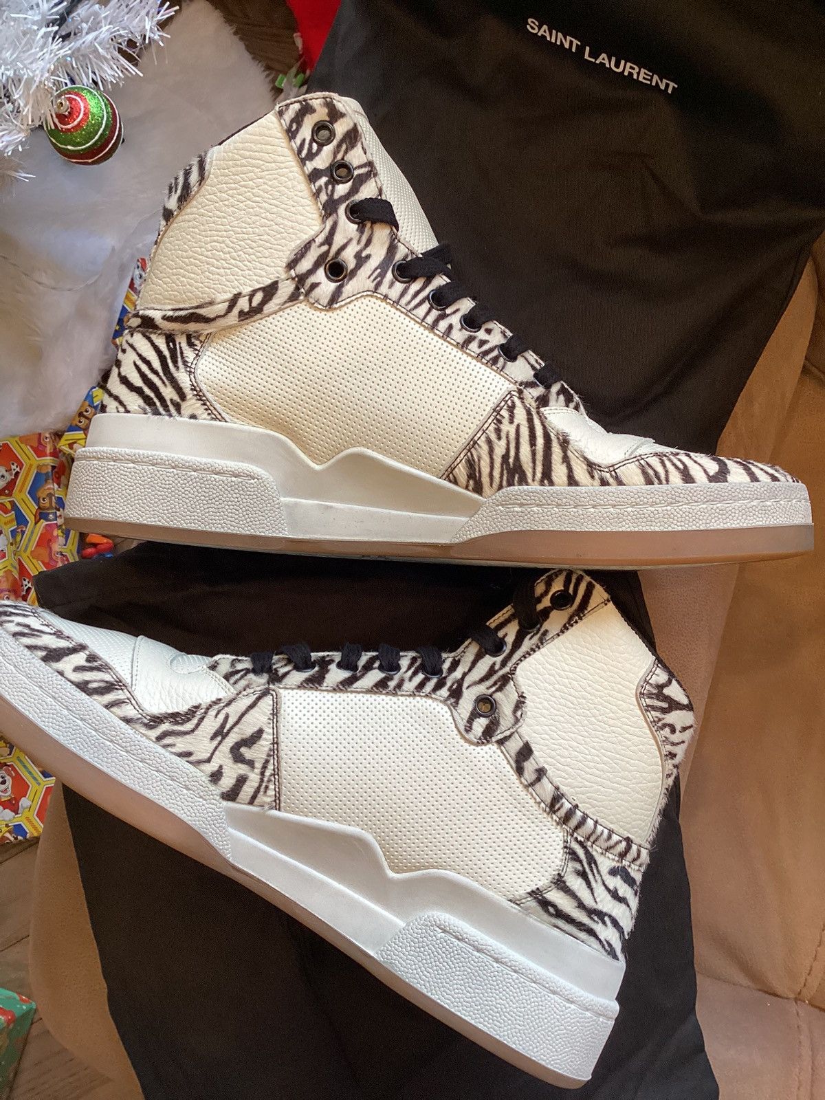 Yves Saint Laurent Saint Laurent Court Classic Sneakers – Zebra Print Size US 11 / EU 44 - 4 Thumbnail