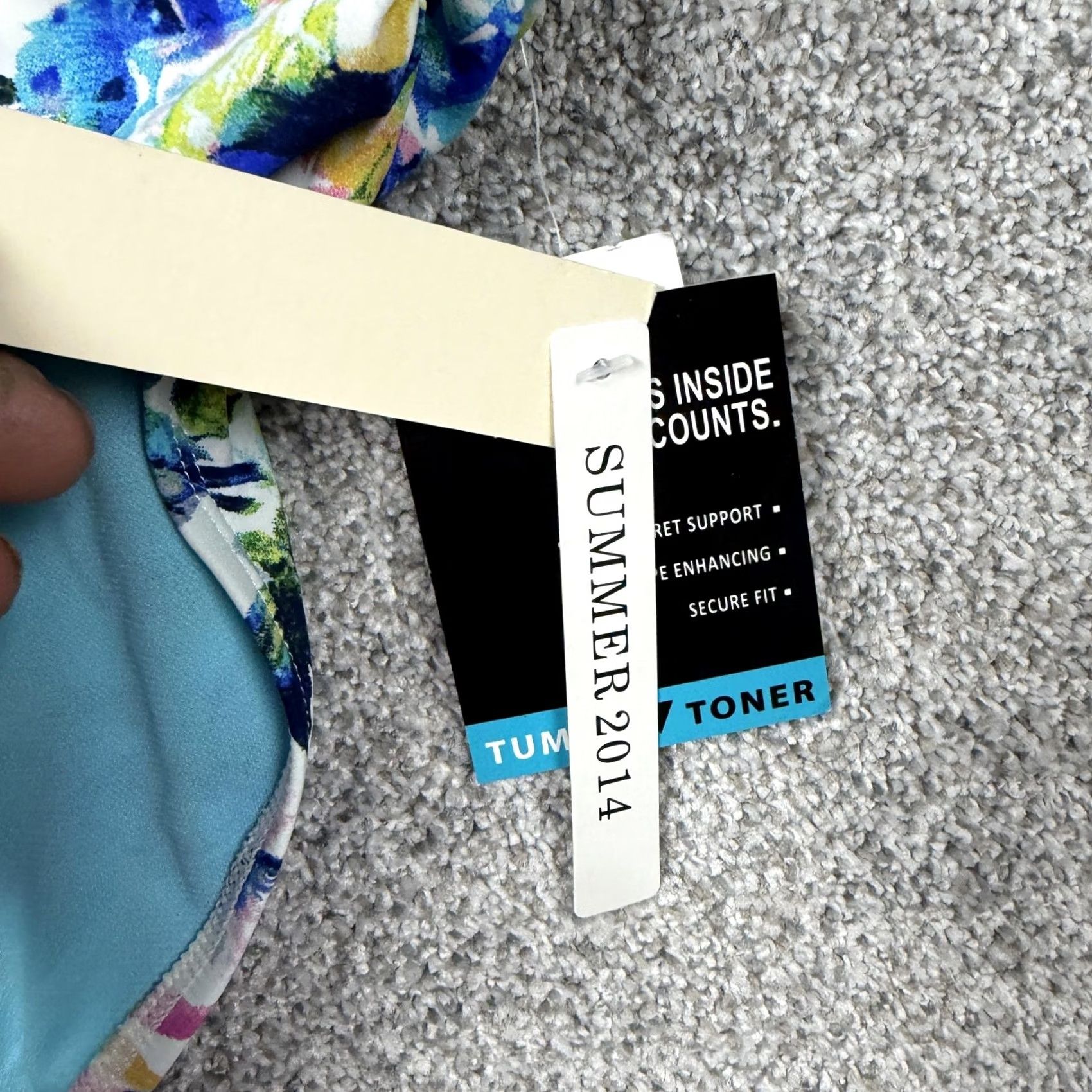 Kenneth Cole Kenneth Cole New York Bikini Bottom L Multicolor Floral Tummy Toner Beachwear Women Size 36" / US 14 / IT 50 - 3 Thumbnail