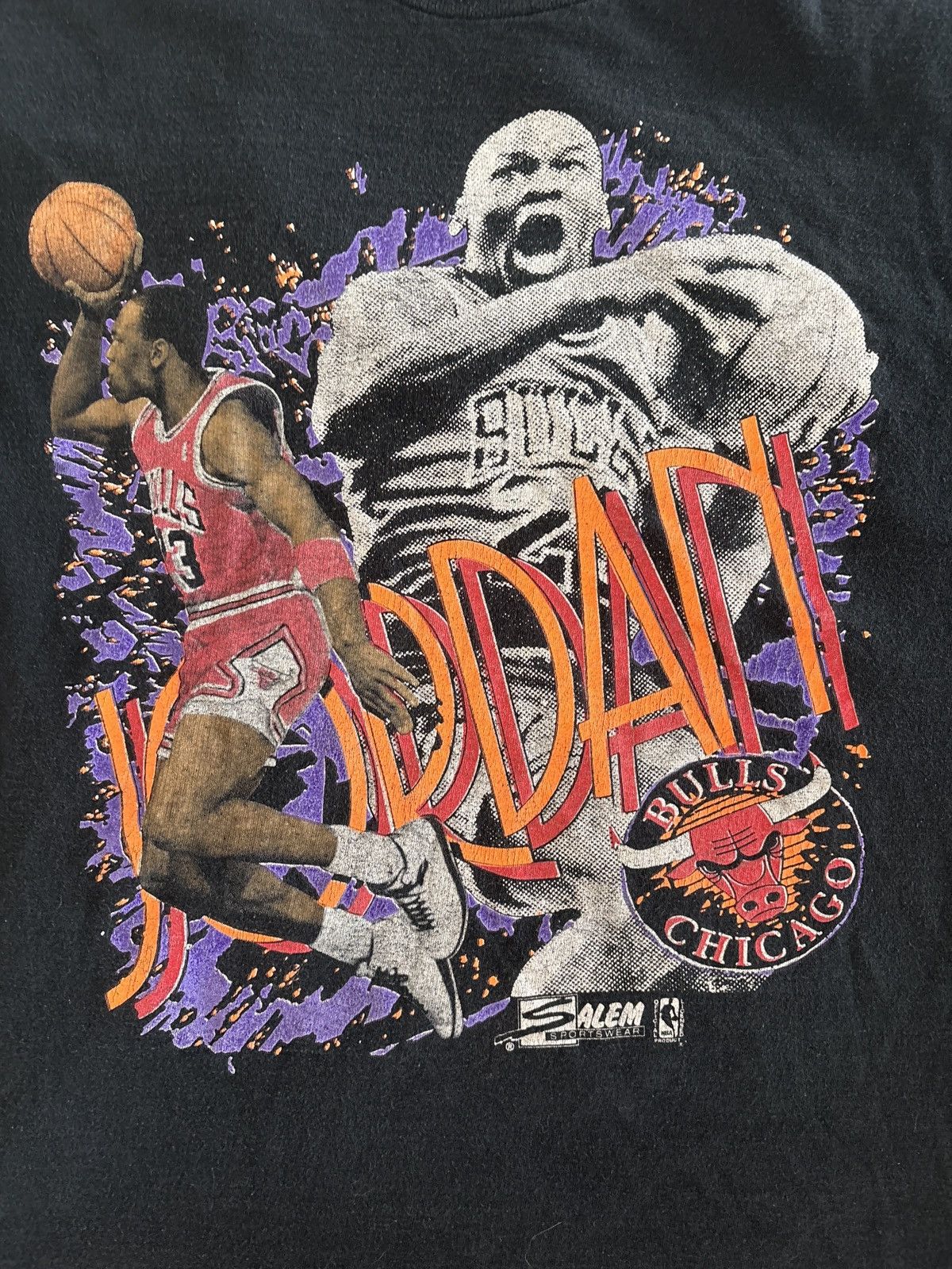 Salem Sportswear 1990s Vintage Jordan T-Shirt Size US L / EU 52-54 / 3 - 2 Thumbnail