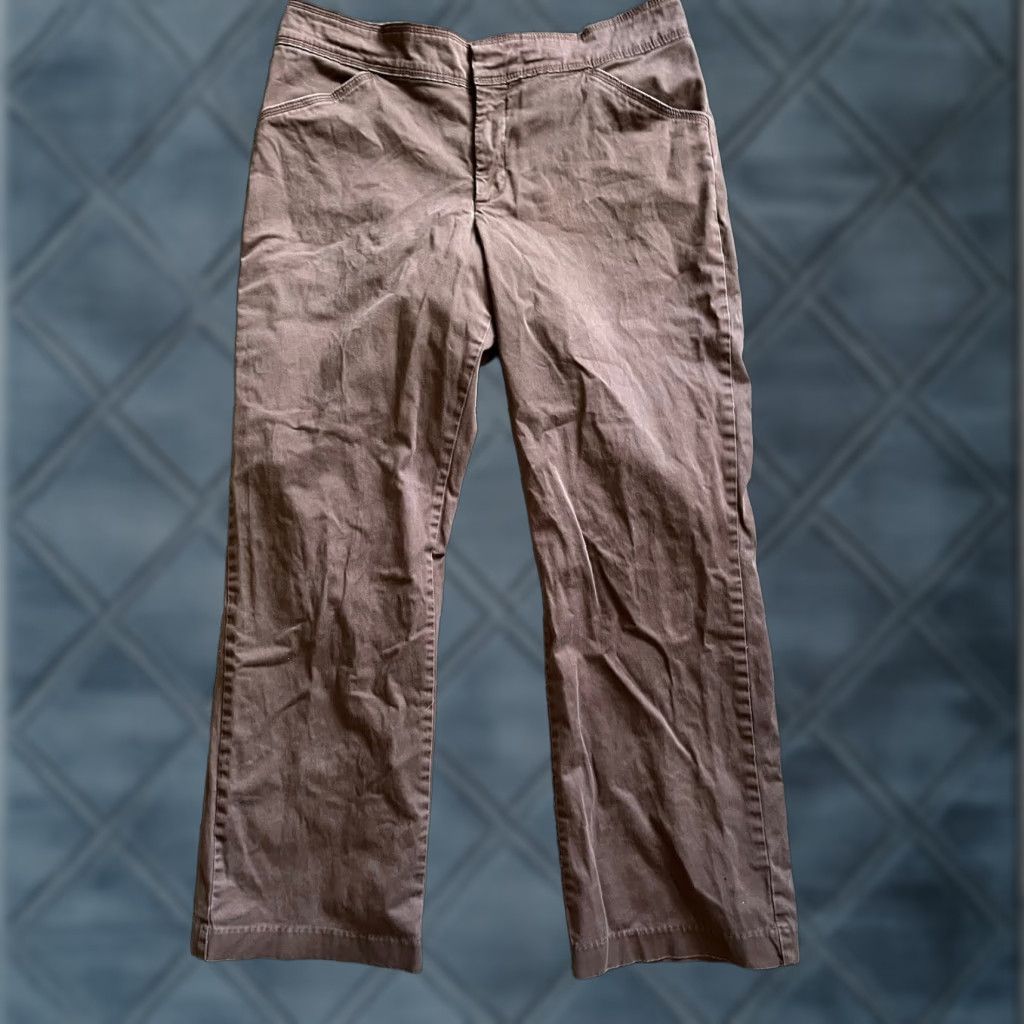 Lee Lee Natural Straight Leg Pants Women's 34x30 Brown Just Below the Waist Actual Size 24" / US 00 / IT 34 - 1 Thumbnail