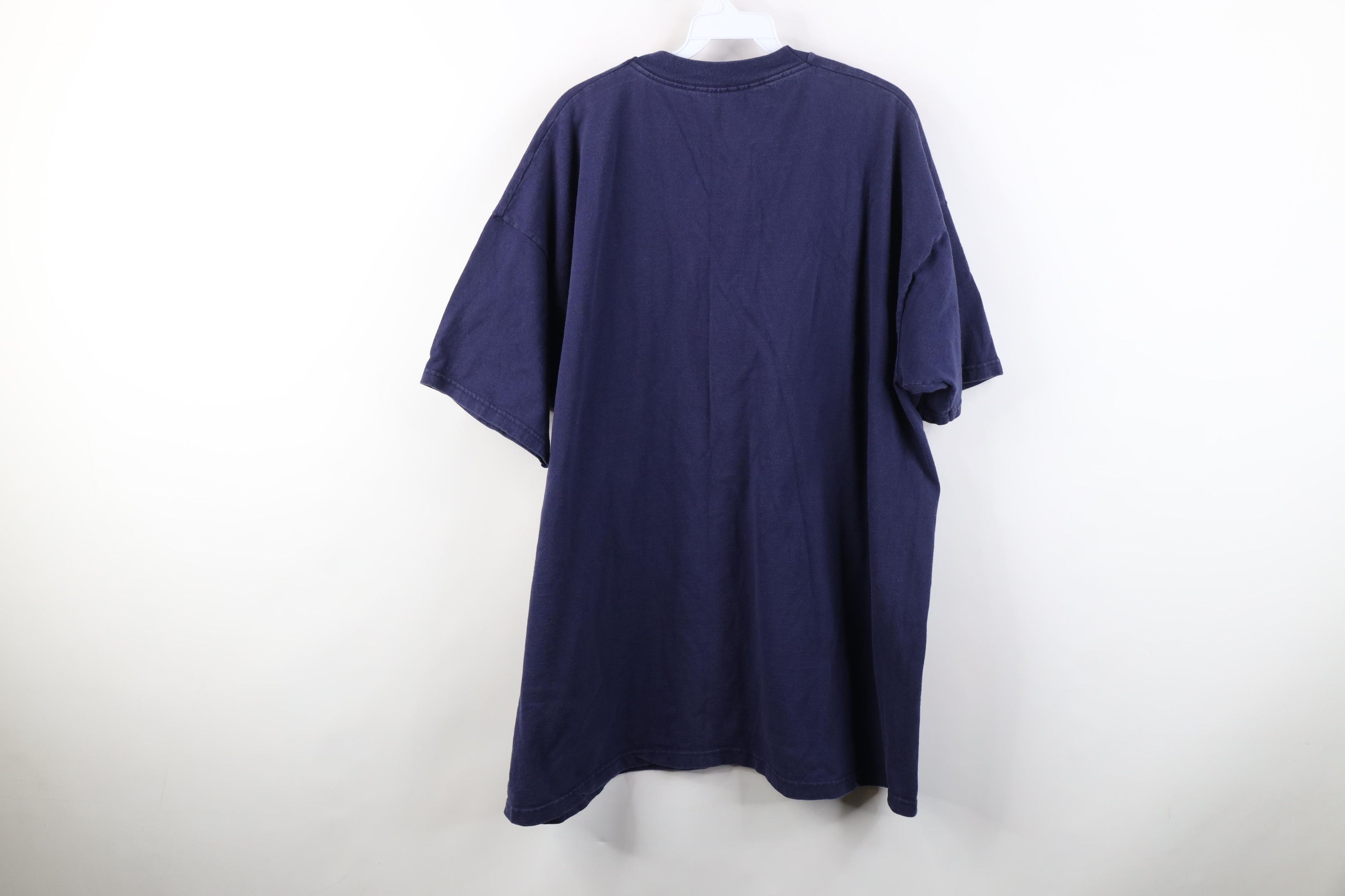 Vintage Vintage 90s Streetwear Heavyweight Pocket T-Shirt Blue Size US XXL / EU 58 / 5 - 11 Thumbnail