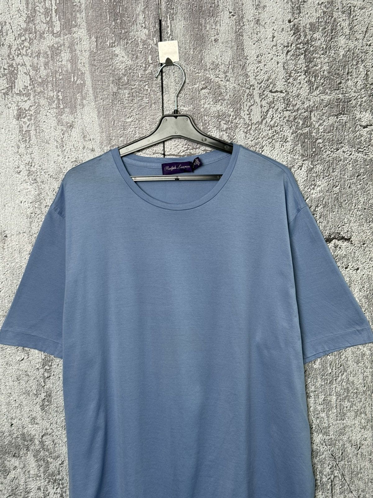 Ralph Lauren Purple Label Ralph Lauren Purple Label Crewneck Blue Tee Made in Italy Size US XL / EU 56 / 4 - 2 Thumbnail