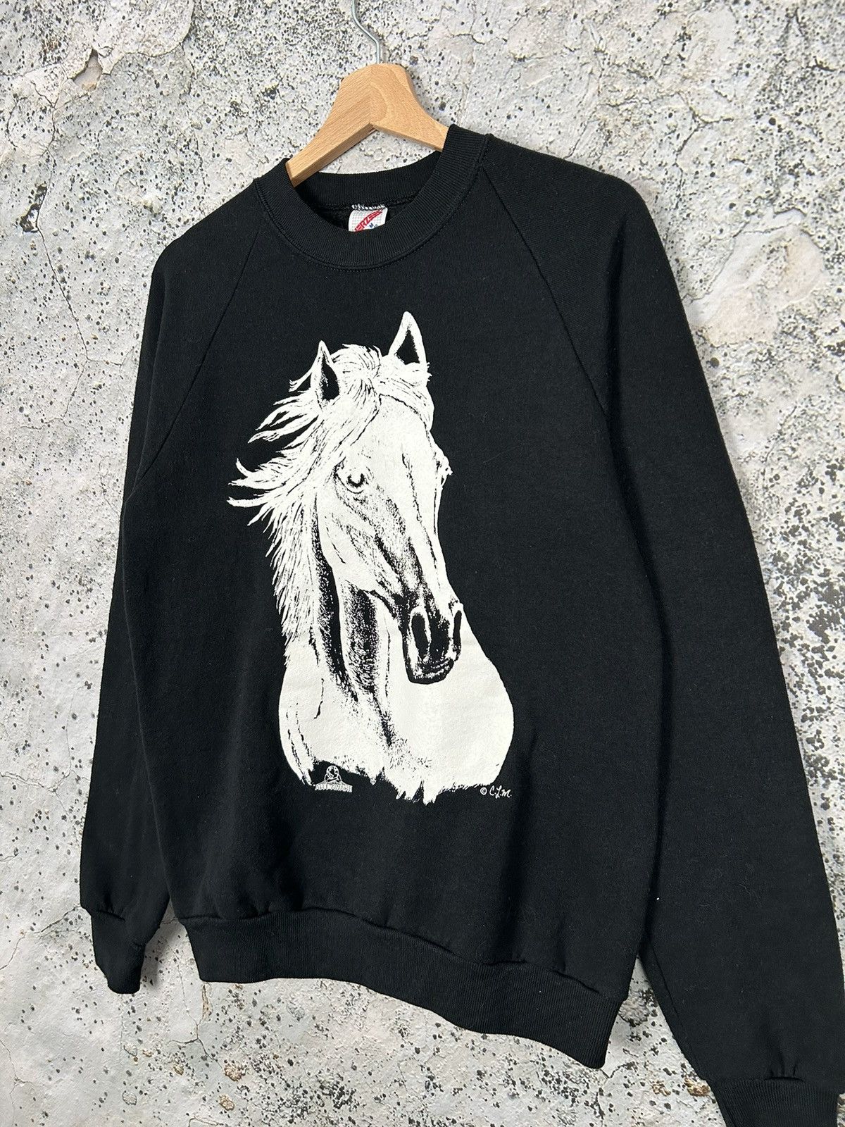 Vintage Vintage Boxy Crewneck Horse Animal Graphic 90s Hype Rare Size US M / EU 48-50 / 2 - 2 Thumbnail