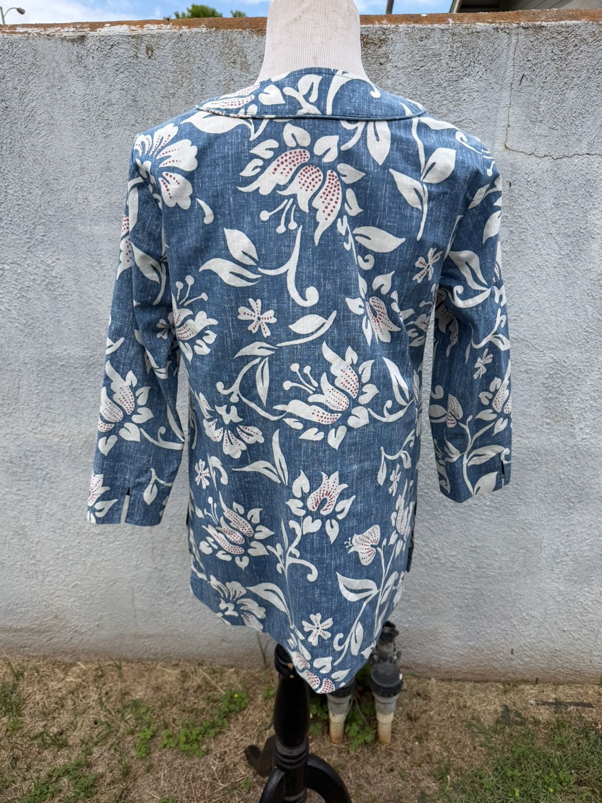Reyn Spooner Reyn Spooner Tunic Women's S Hawaiian Blouse Blue/White Size S / US 4 / IT 40 - 2 Thumbnail