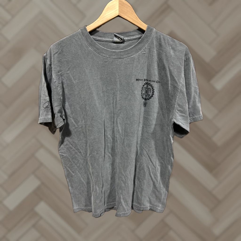 Crazy Shirts Shirt Men Gray Size M Maui Brewing Co Skeleton Logo Crew Neck Short Sleeve Vintage: No,