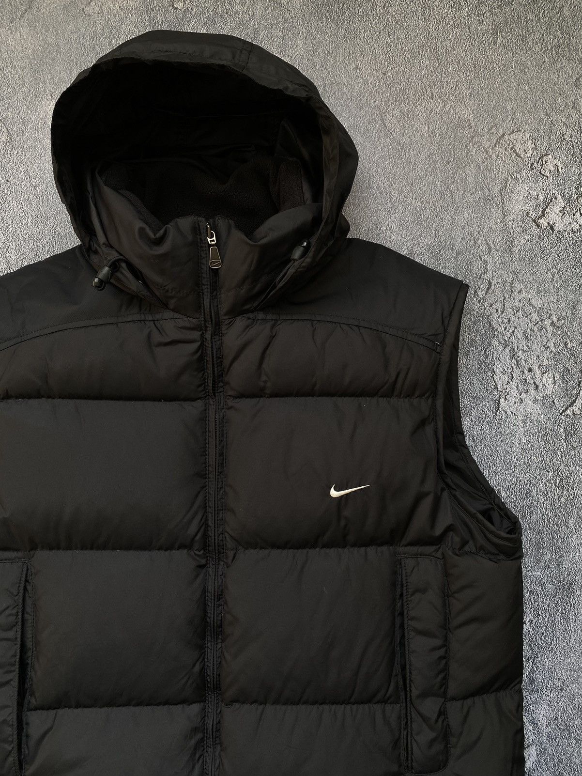 Vintage Nike VNTG Mini Swoosh Black Y2K Puffer Vest Size US M / EU 48-50 / 2 - 4 Thumbnail