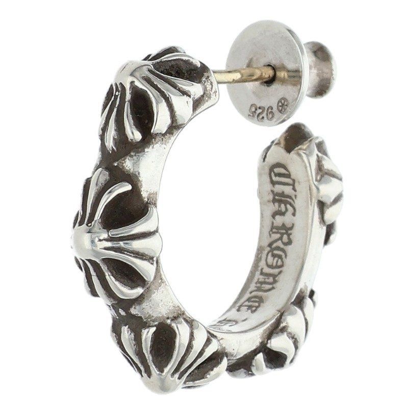 Chrome Hearts Chrome Hearts Small Cross Band Hoop Earring Size ONE SIZE - 1 Thumbnail