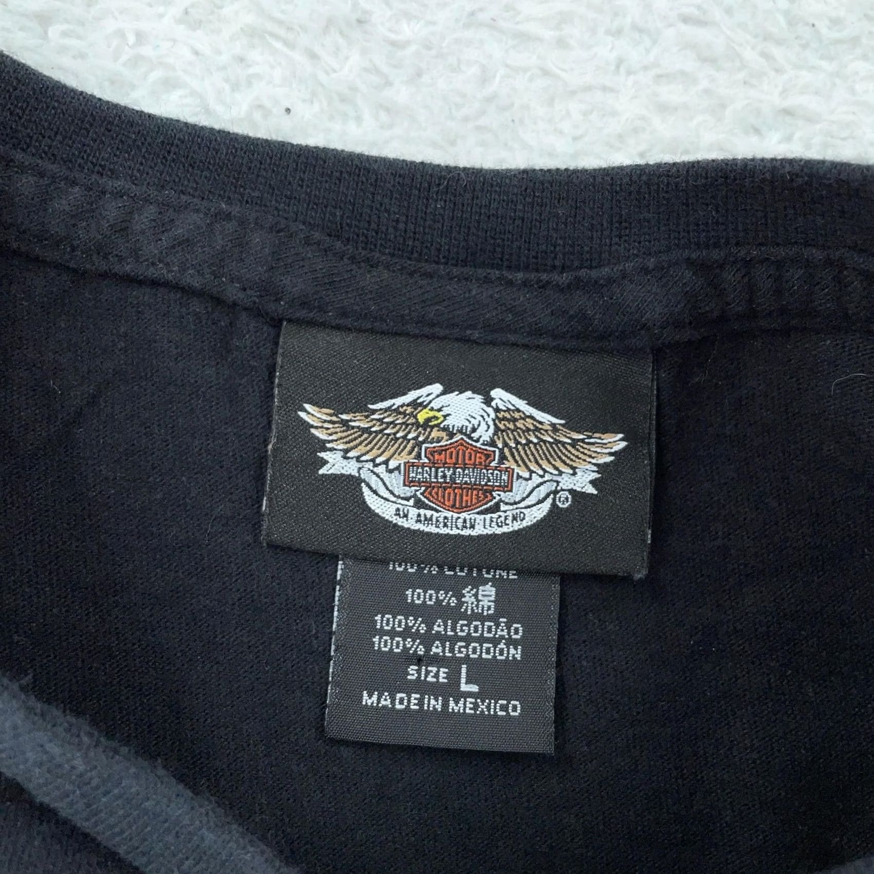 Harley Davidson Harley-Davidson Sleeveless Shirt Mens Large Black Muscle Tee Biker Skull Wings Graphic Print Crew Neck Shirt Mens Size US L / EU 52-54 / 3 - 7 Thumbnail