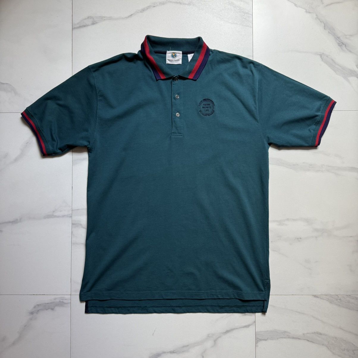 Designer Vintage 90s Ozone Aware Projects Life Polo Size US XL / EU 56 / 4 - 2 Thumbnail