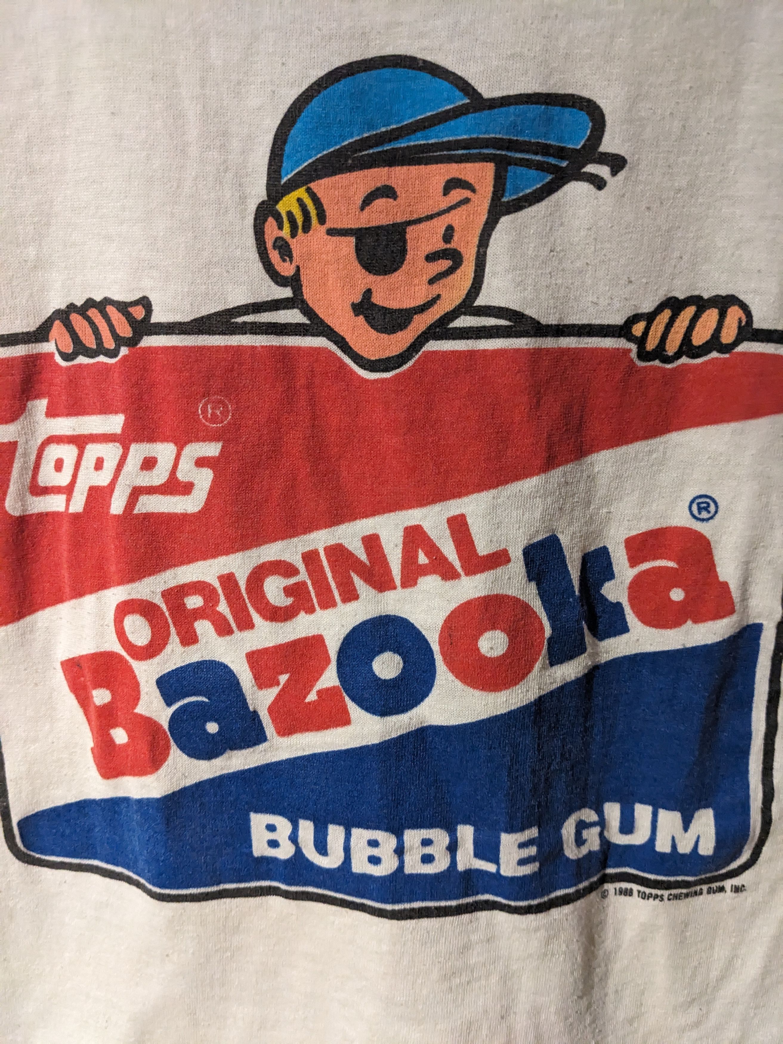 Vintage Vintage 1988 Topps Original Bazzoka Bubble Cropped T-Shirt Size US L / EU 52-54 / 3 - 2 Thumbnail