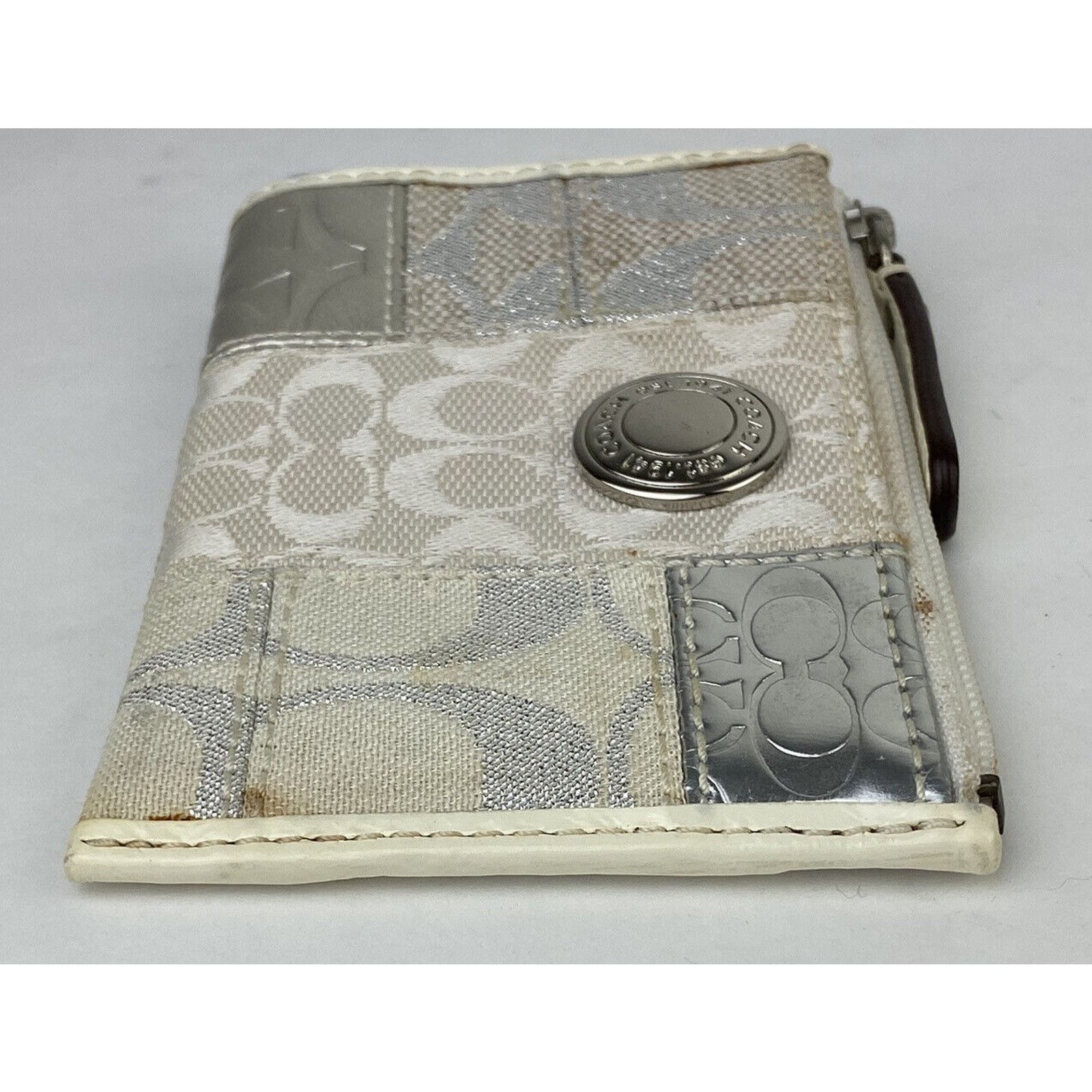 Coach Coach Patchwork Canvas Small Zip Coin Purse Pouch Keychain Size ONE SIZE - 4 Thumbnail