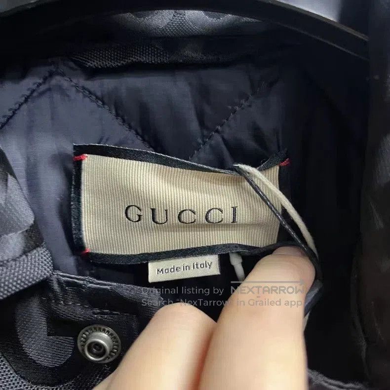 Gucci Gucci Black Logo Embroidered Elastic Jacket. Size US M / EU 48-50 / 2 - 3 Thumbnail