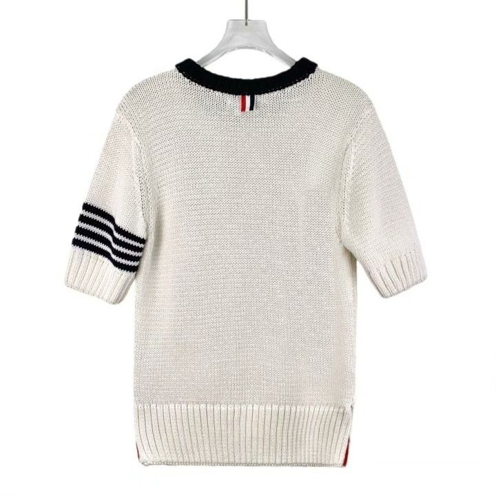 Thom Browne Thom Browne Classic 4-Bar Cotton Crewneck Sweater Size US XS / EU 42 / 0 - 2 Thumbnail