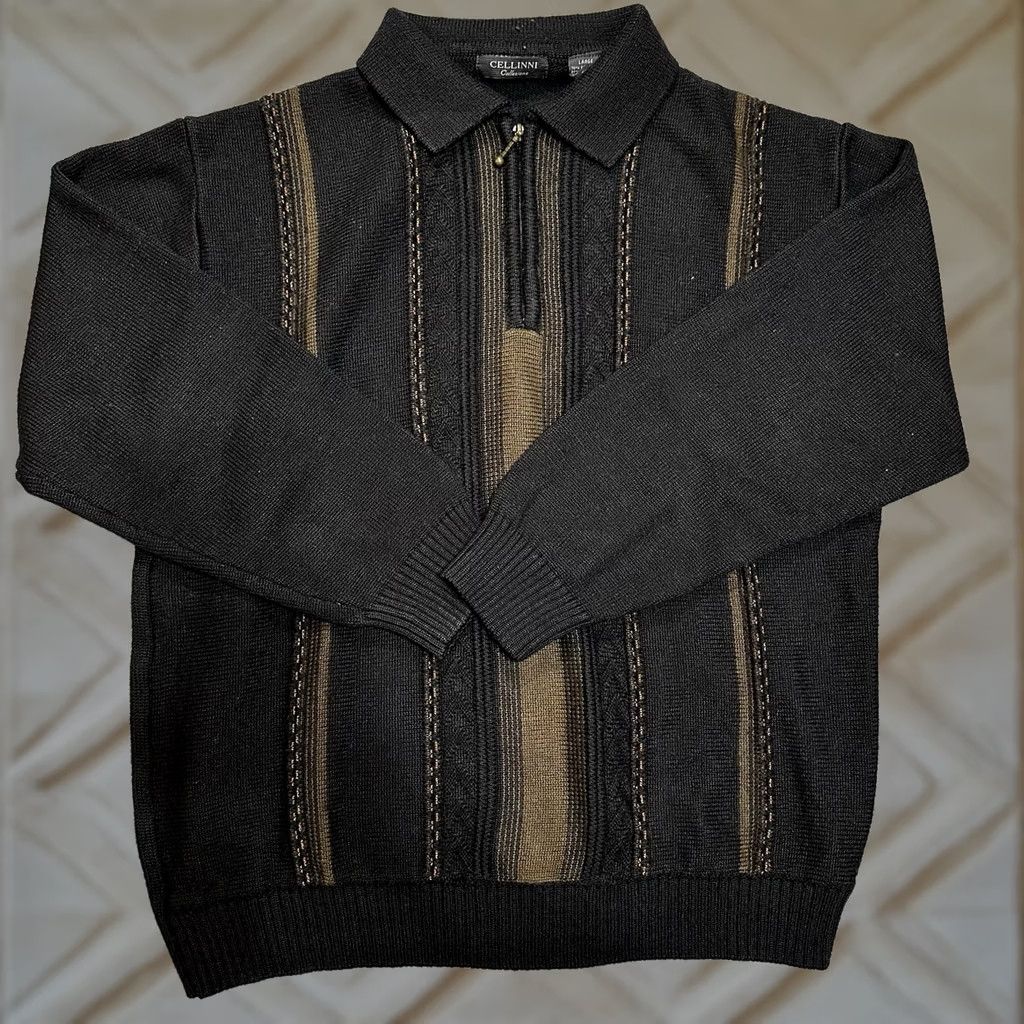Vintage × Yves Saint Laurent Vintage 90s YSL full zip sweater