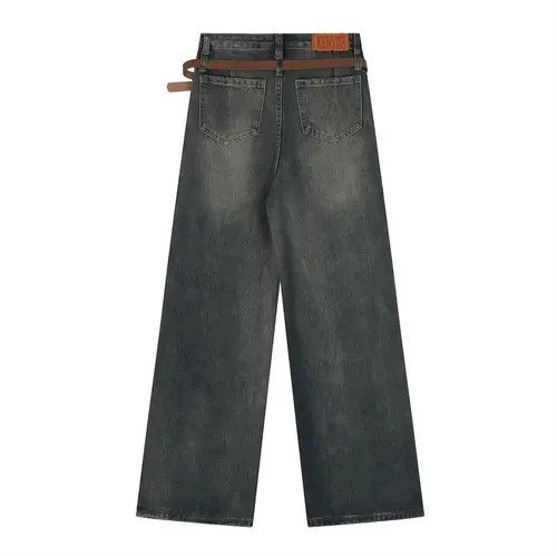 VIBE American retro distressed washed wide-leg jeans Size US 32 / EU 48 - 2 Thumbnail