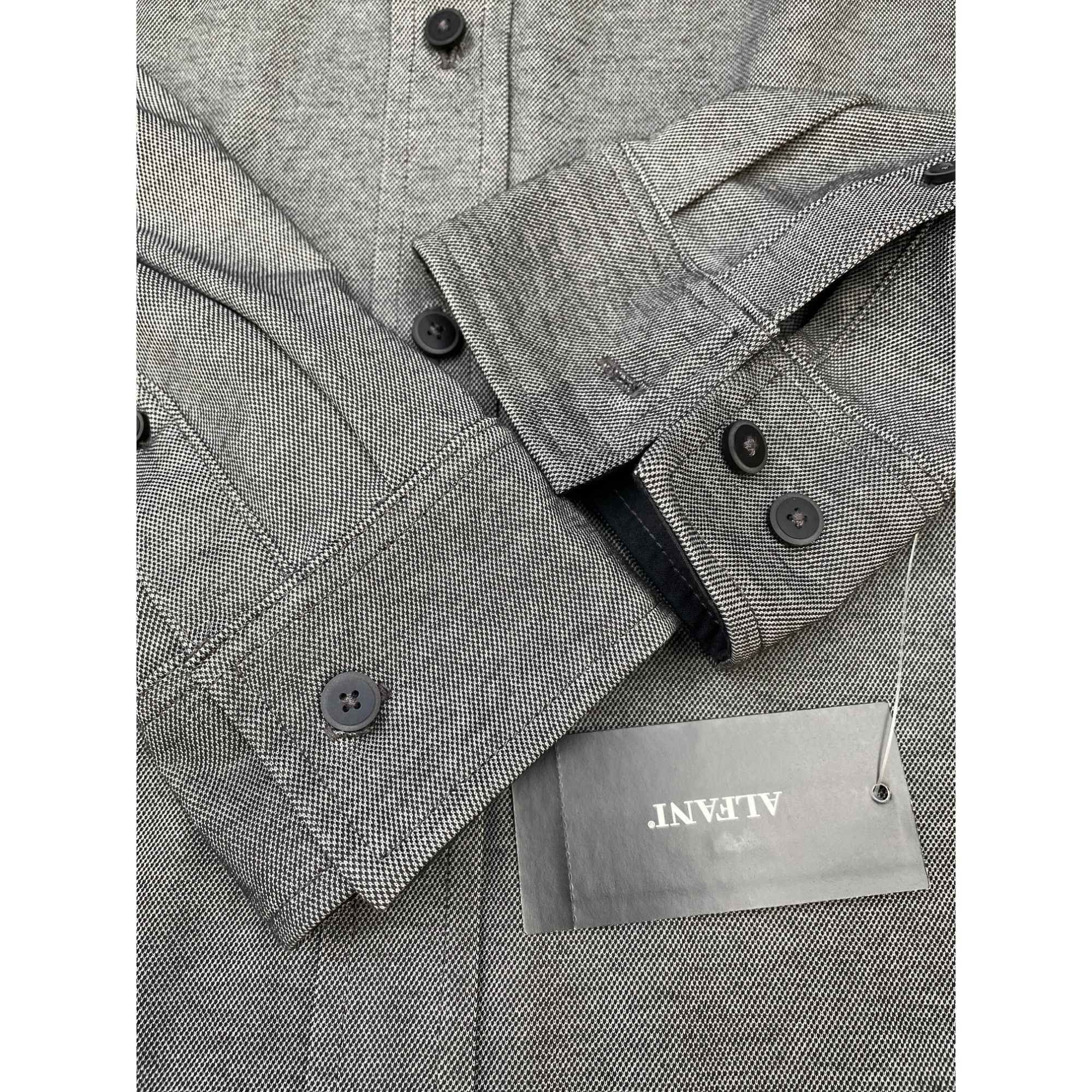 Alfani Alfani Mens Gray Long Sleeve Button up Shirt L SKU 6627 Size US L / EU 52-54 / 3 - 6 Thumbnail