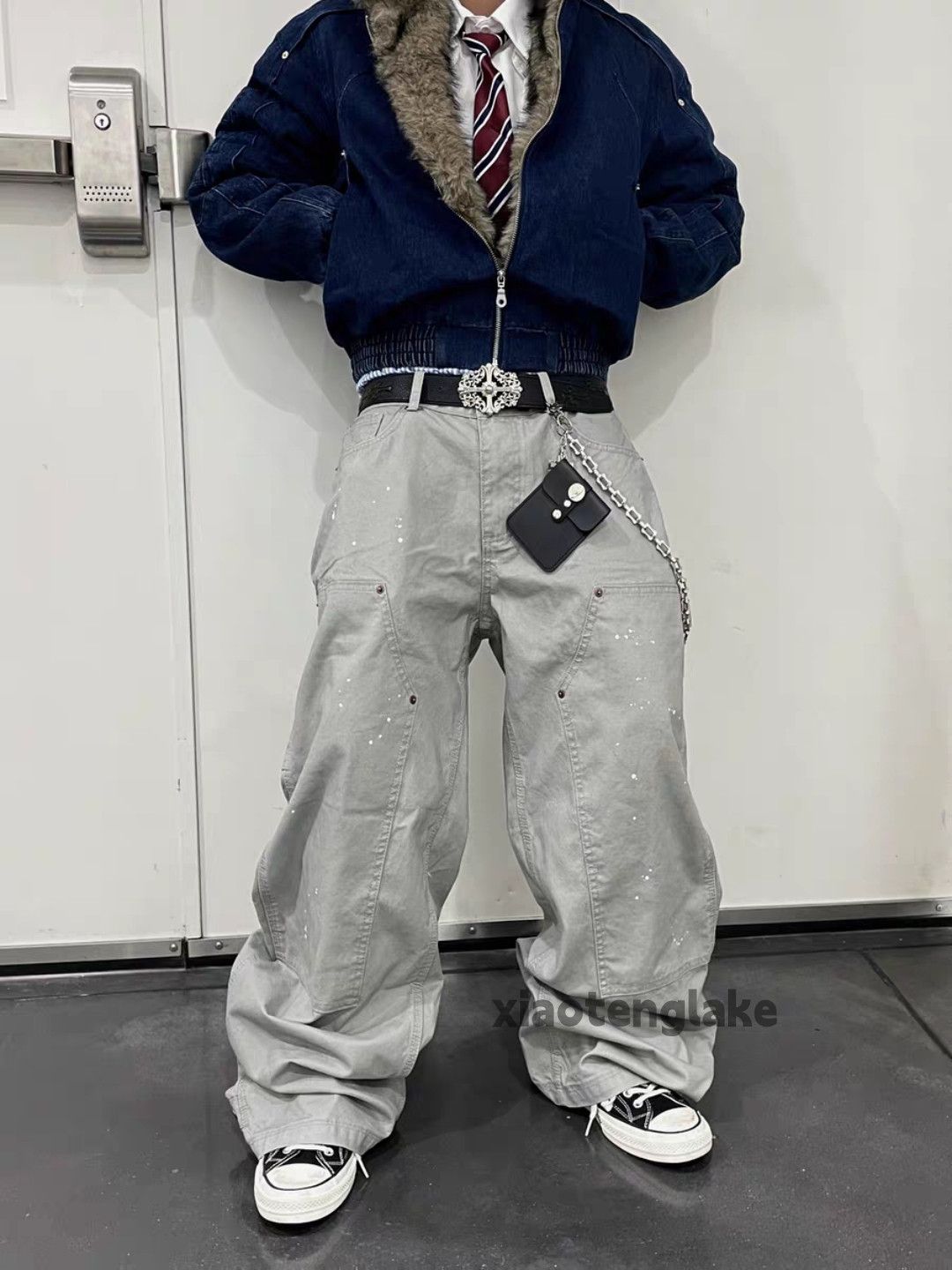 Vintage xz vintage wide Leg loose baggy carpenter cargo pants Size US 34 / EU 50 - 3 Thumbnail