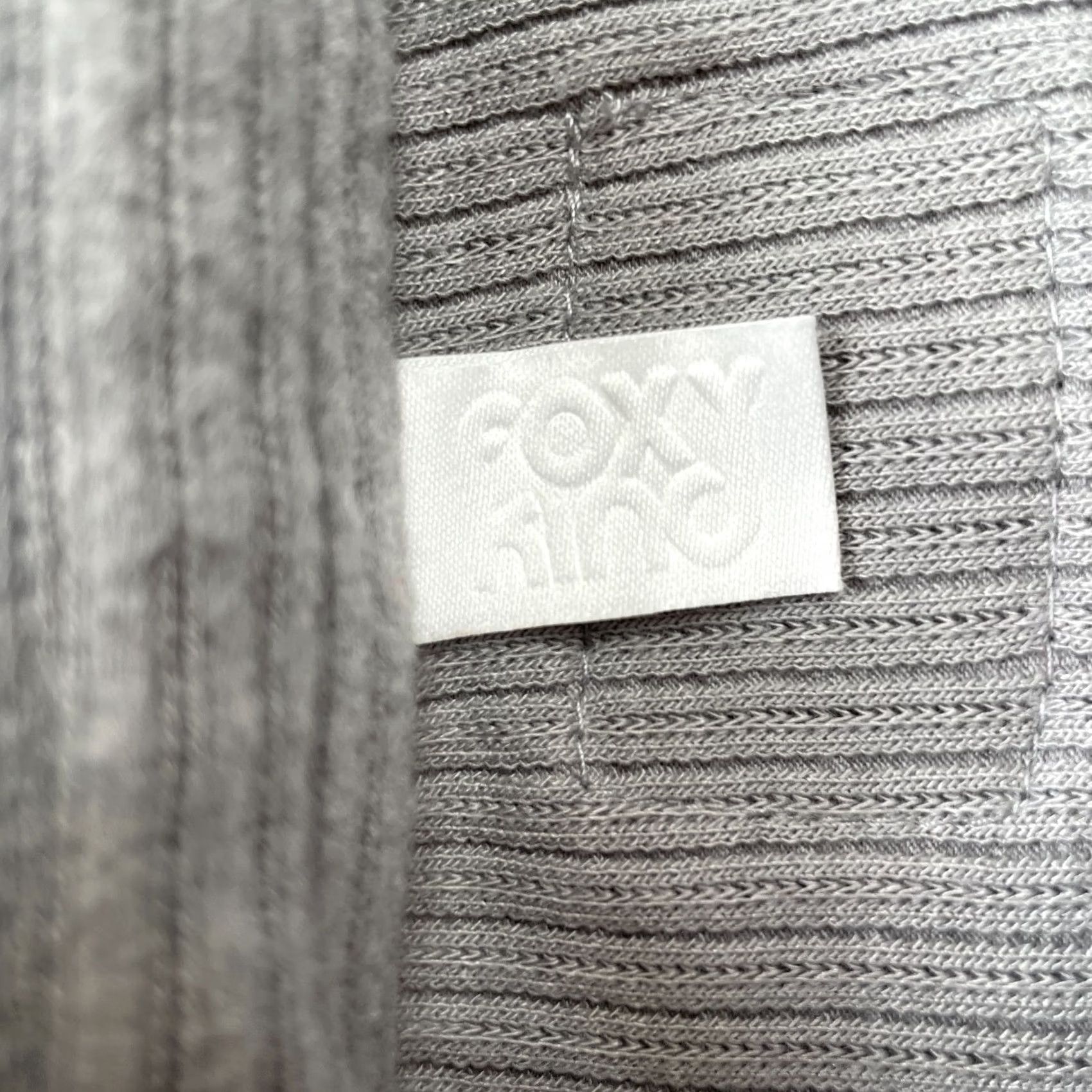 Vintage The Foxy Kind Button Up Shirt Womens XS Gray Stretch Ribbed Casual Classic City Fit Size XS / US 0-2 / IT 36-38 - 3 Thumbnail