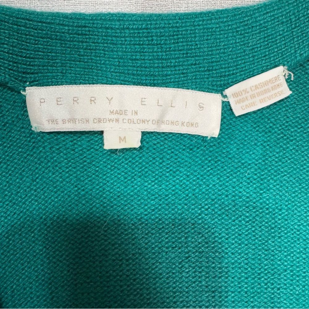 Perry Ellis Vintage Perry Ellis Front Button Closure Cashmere Green Ves Size M / US 6-8 / IT 42-44 - 9 Thumbnail