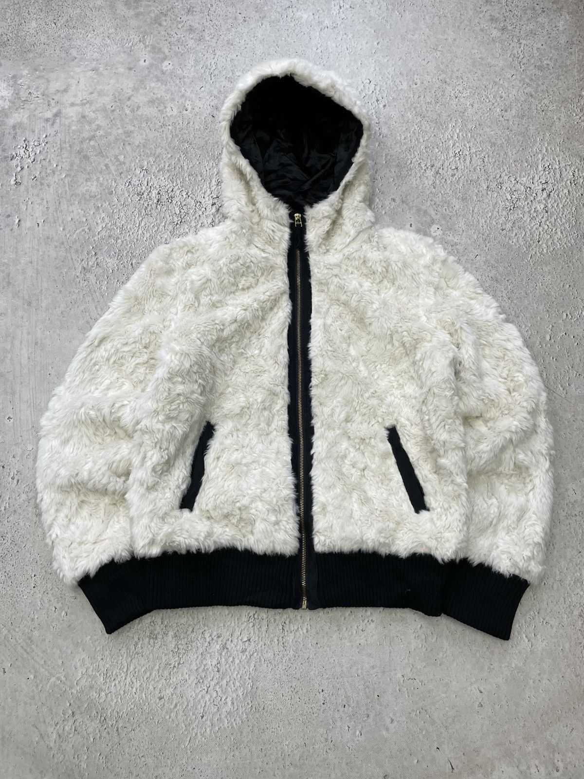 If Six Was Nine × Japanese Brand × Le Grande Bleu (L.G.B.) 2000s fur JACKET CROPPED HYSTERICGLAMOUR Y2K BOMBER RARE Size US M / EU 48-50 / 2 - 1 Thumbnail