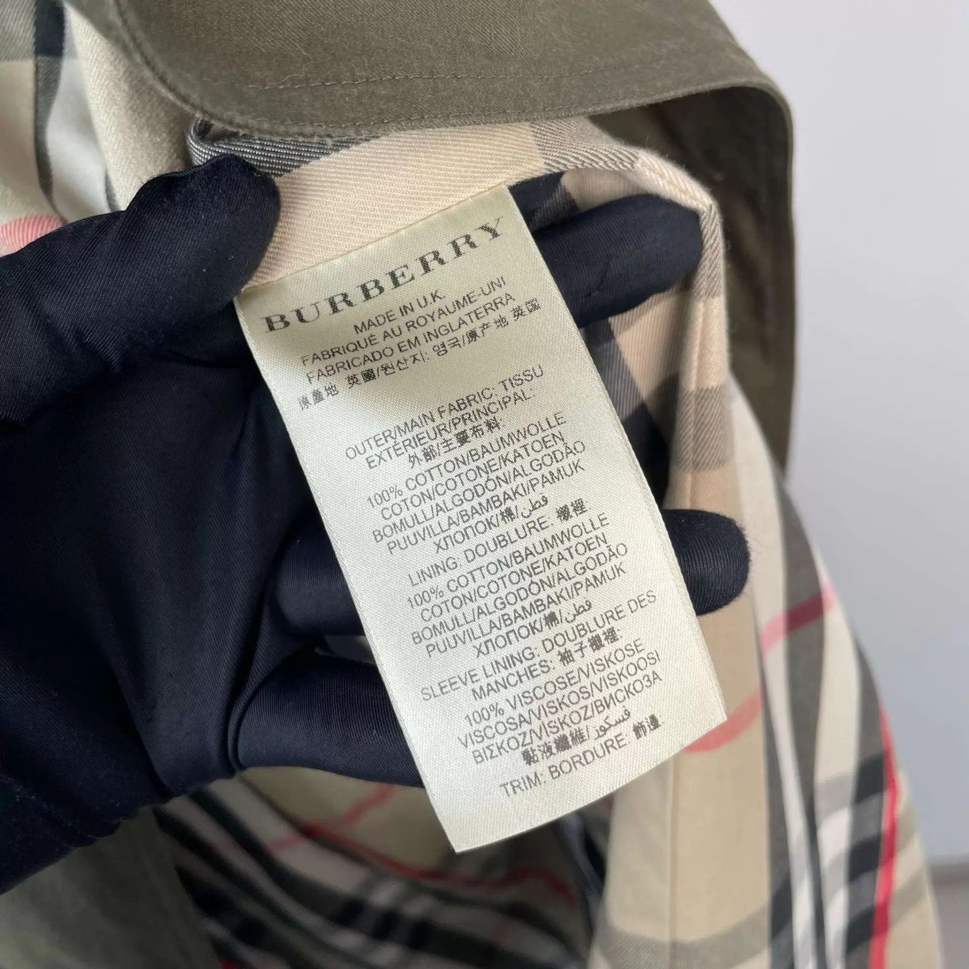Burberry Burberry light green cotton trench coat 170/80A Size XS / US 0-2 / IT 36-38 - 7 Thumbnail