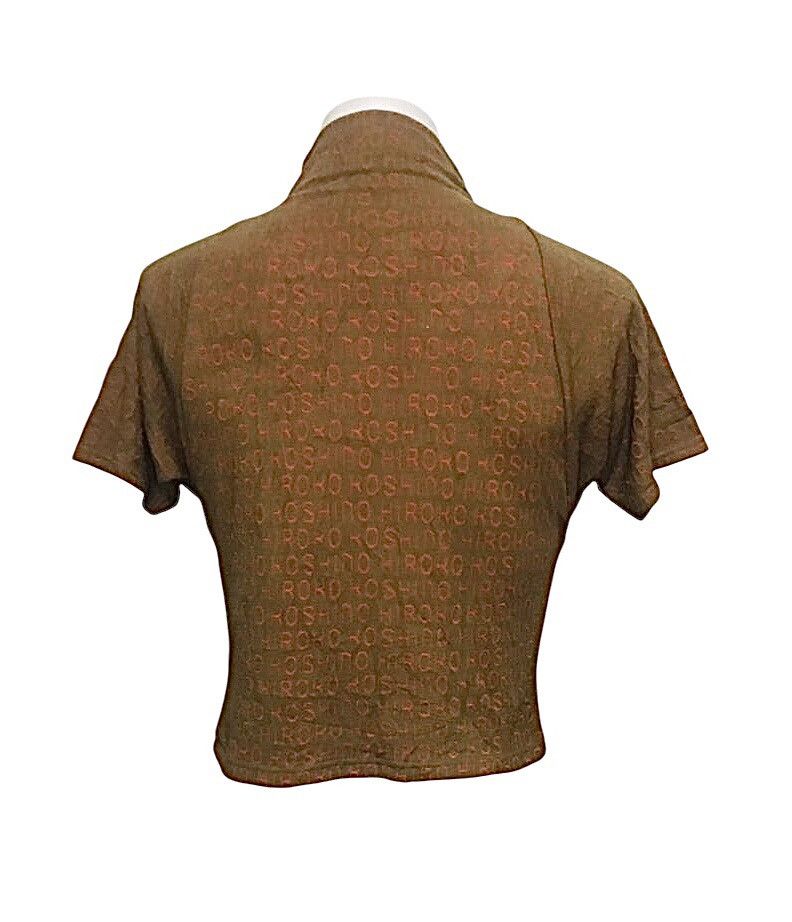 Hiroko Koshino Homme × Japanese Brand Trunk Hiroko Koshino crop top turtleneck Size S / US 4 / IT 40 - 2 Thumbnail