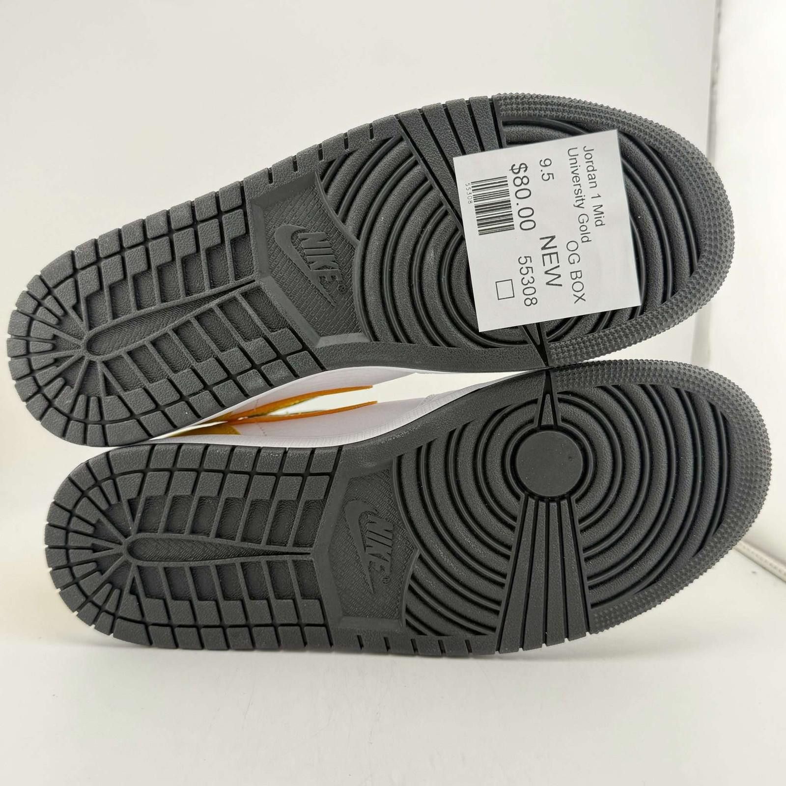 Nike Air Jordan 1 Mid University Gold 9.5 New with Box 554724-170 Size US 9.5 / EU 42-43 - 6 Thumbnail