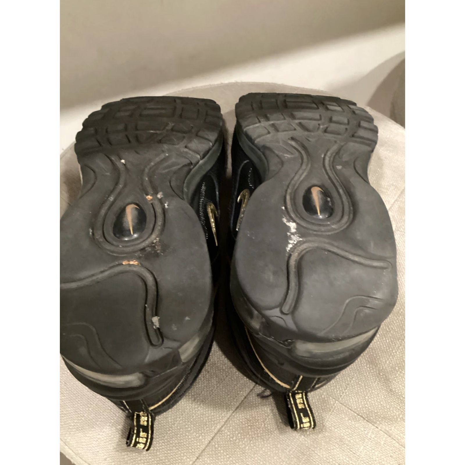 Nike Nike Air Max 97 Black Metallic Gold Size 11 Men Leather Sneaker Shoes DC2190-001 2020 | Nike Air Max | Athletic Shoes Size US 11 / EU 44 - 7 Thumbnail