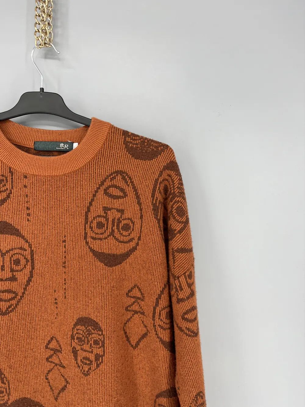 Japanese Brand Vintage 90s Wool Sweater Skulls Dead Face Band Rock Stree Size US XL / EU 56 / 4 - 5 Thumbnail