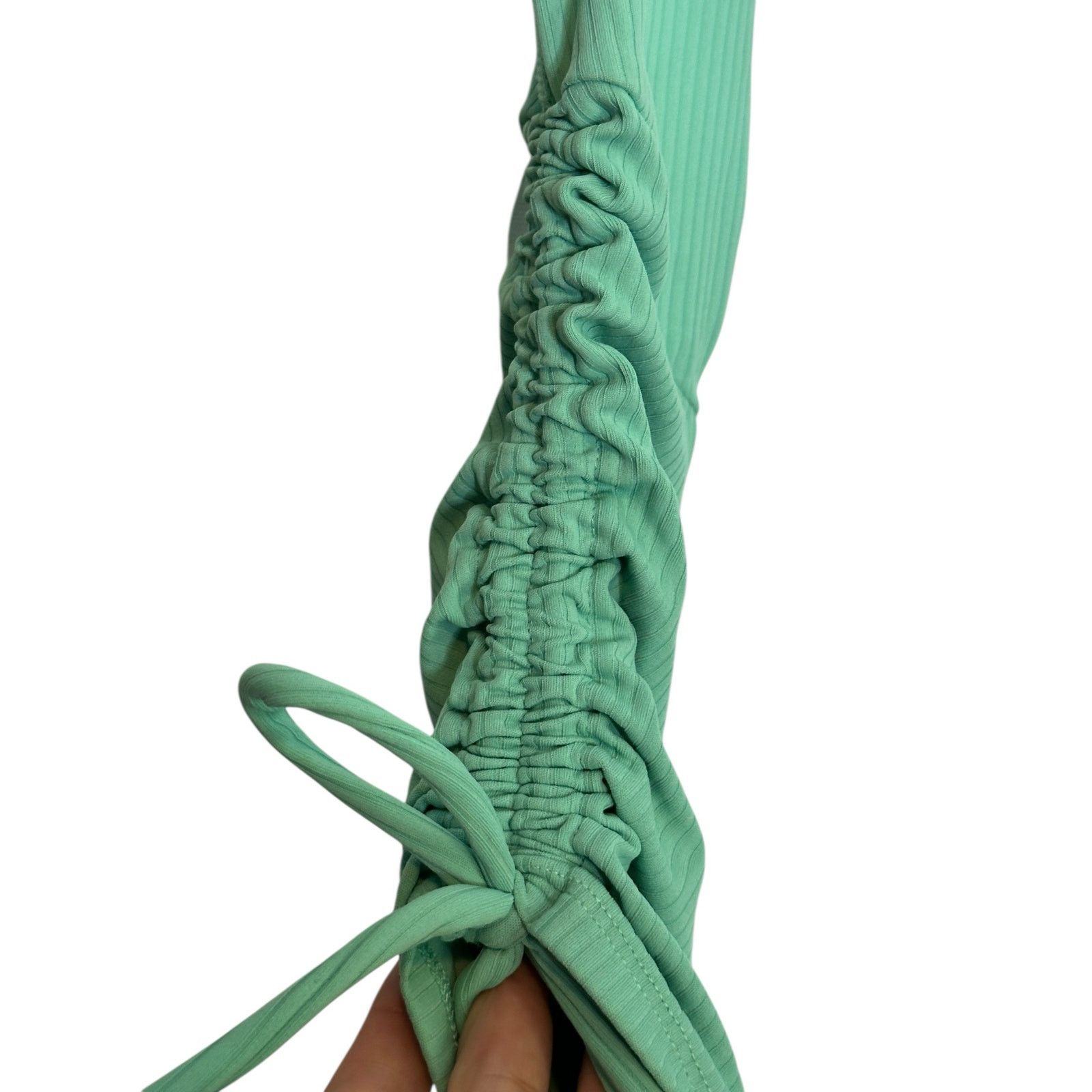 Beach Riot Beach Riot mint green ribbed ruched leggings size Small Size 28" / US 6 / IT 42 - 8 Thumbnail