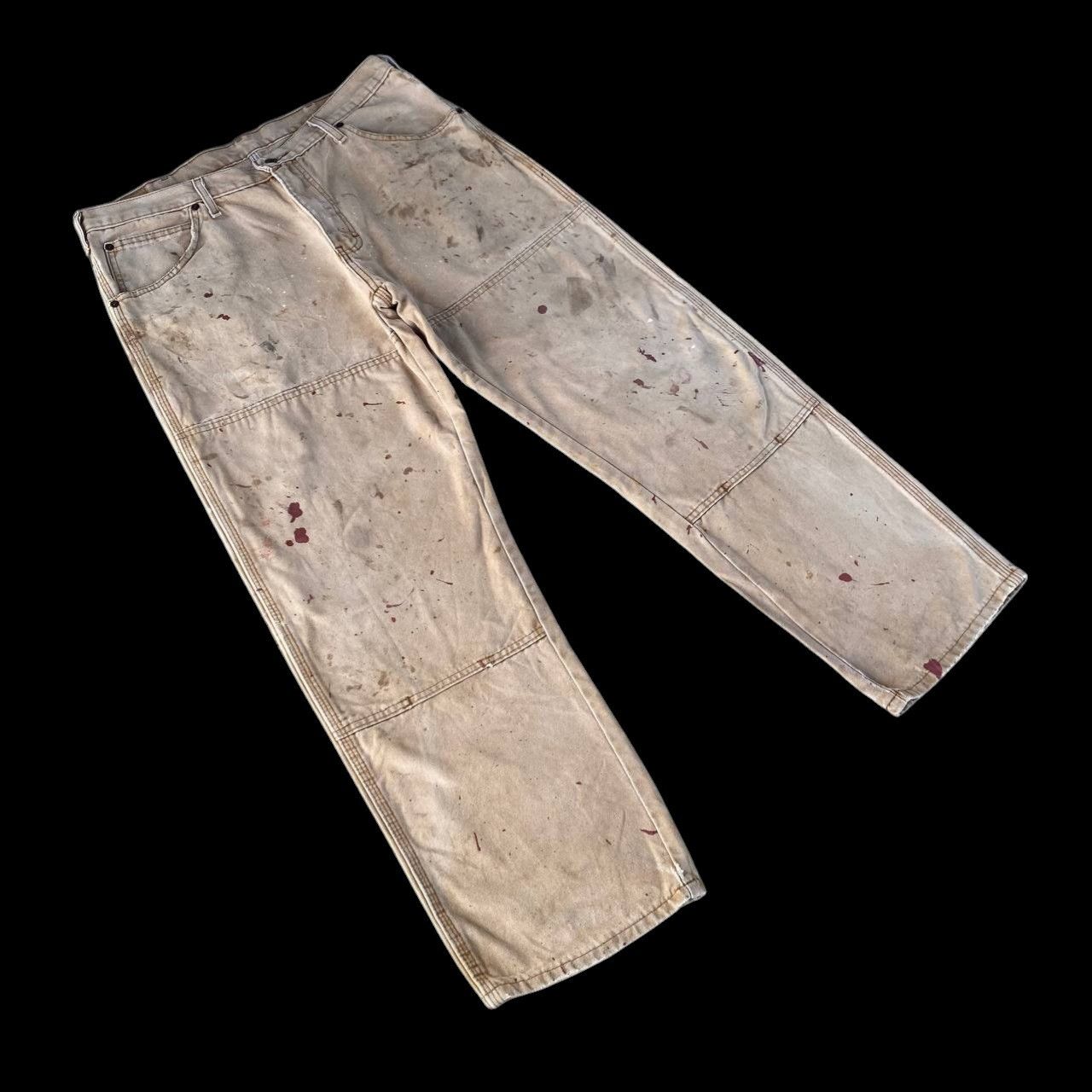 Dickies VINTAGE DICKIES DOUBLE KNEE DISTRESSED DENIM SPLATTER PAINT Size US 35 - 2 Thumbnail