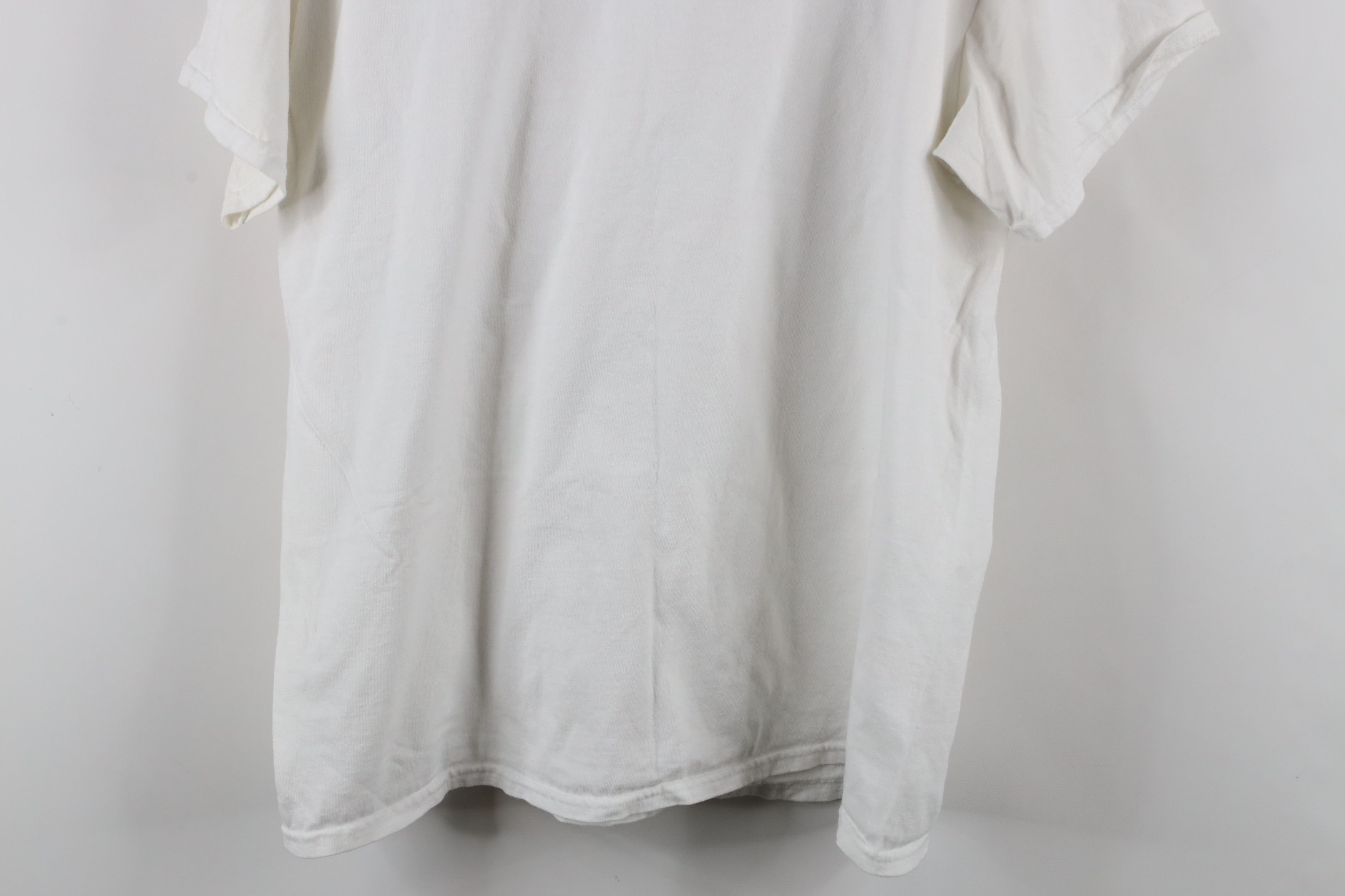Vintage Vintage 90s Y2K Streetwear Heavyweight Cotton T-Shirt White Size US XL / EU 56 / 4 - 10 Thumbnail