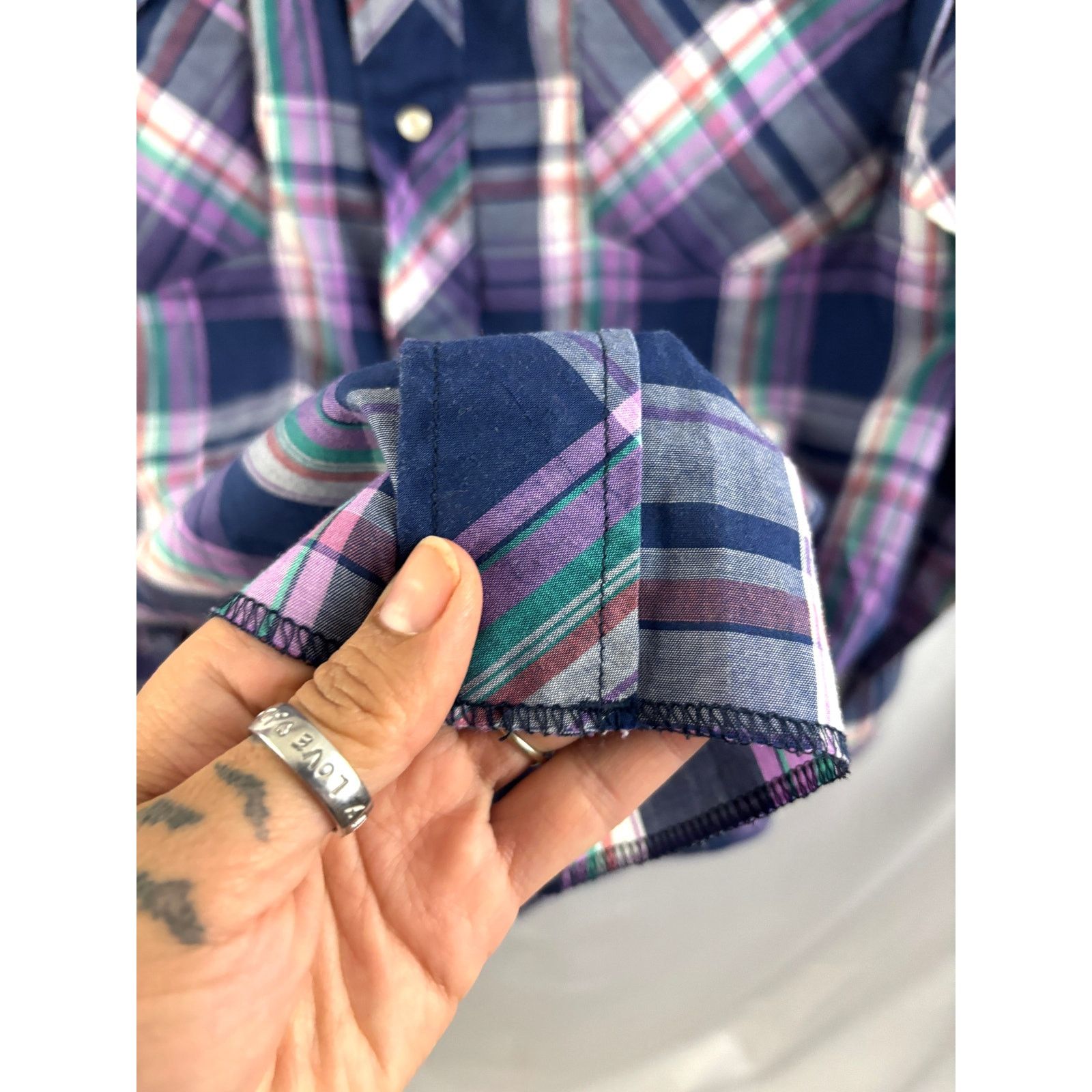 Wrangler Vintage Wrangler Western Pearl Snap Shirt Mens XL Plaid Size US XL / EU 56 / 4 - 9 Thumbnail