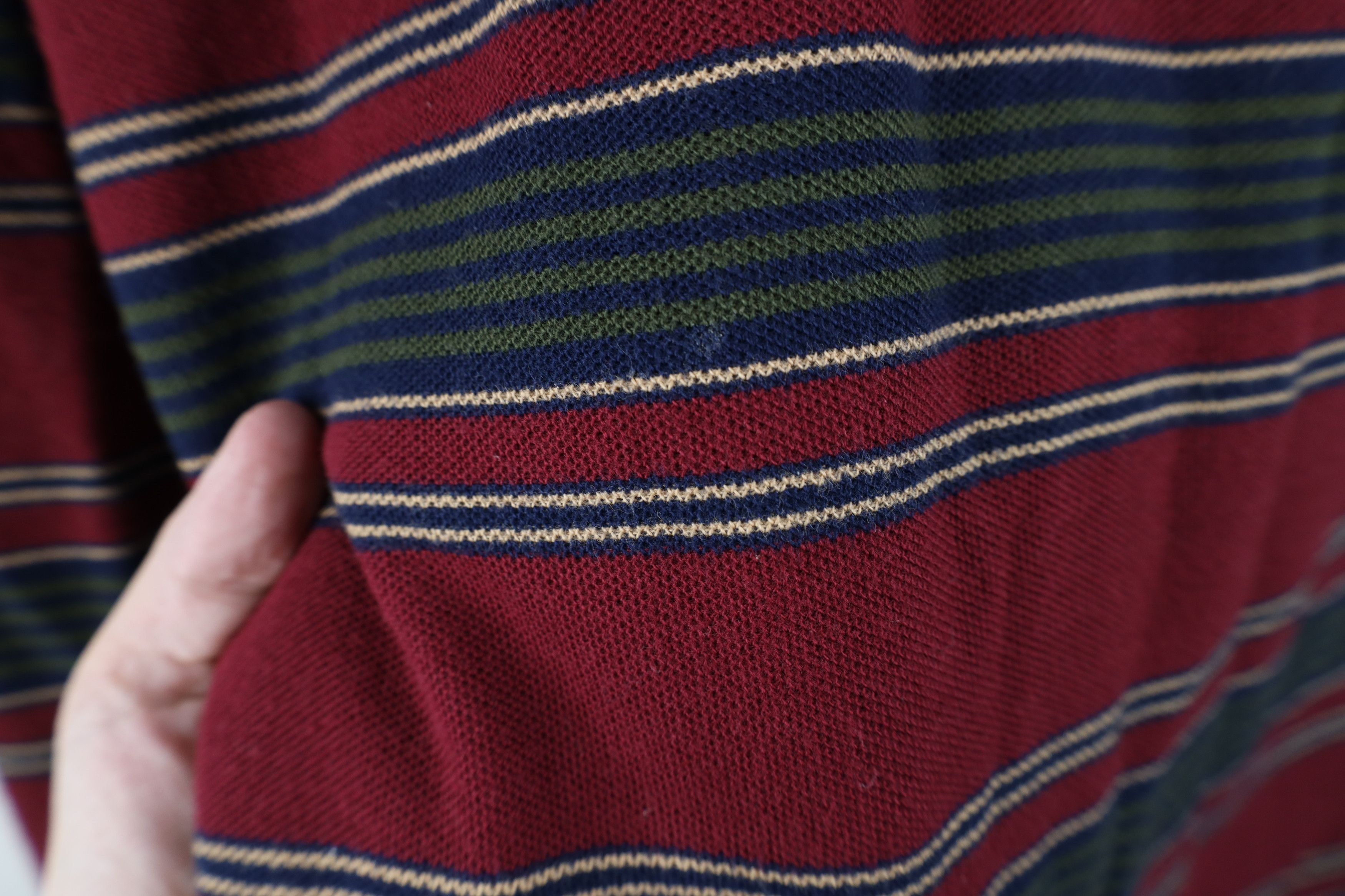 Lands' End Vintage 90s Lands End Block Long Sleeve Rugby Polo Shirt Size US L / EU 52-54 / 3 - 7 Thumbnail