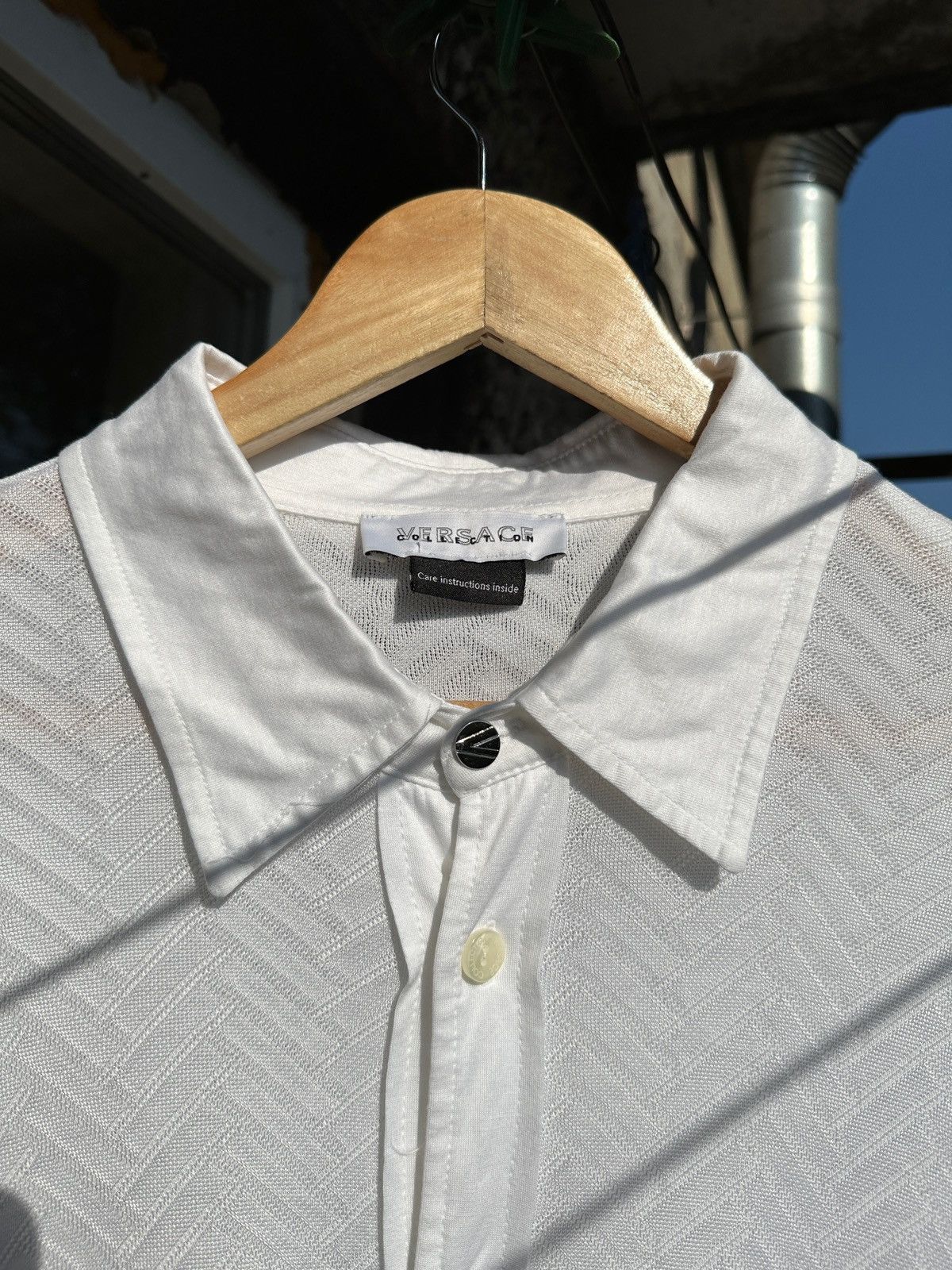 Versace Versace Collection Knit Button Up Short Sleeve Shirt Size US XL / EU 56 / 4 - 6 Thumbnail