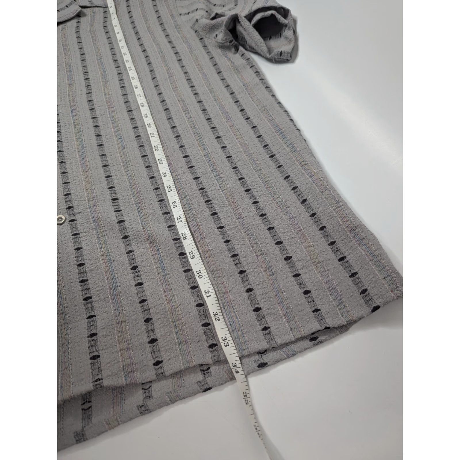 Vintage VINTAGE Syllables System Button-Up Shirt 2XL Gray Short Sleeve Collared Men Casual Vintage Size US XXL / EU 58 / 5 - 5 Thumbnail