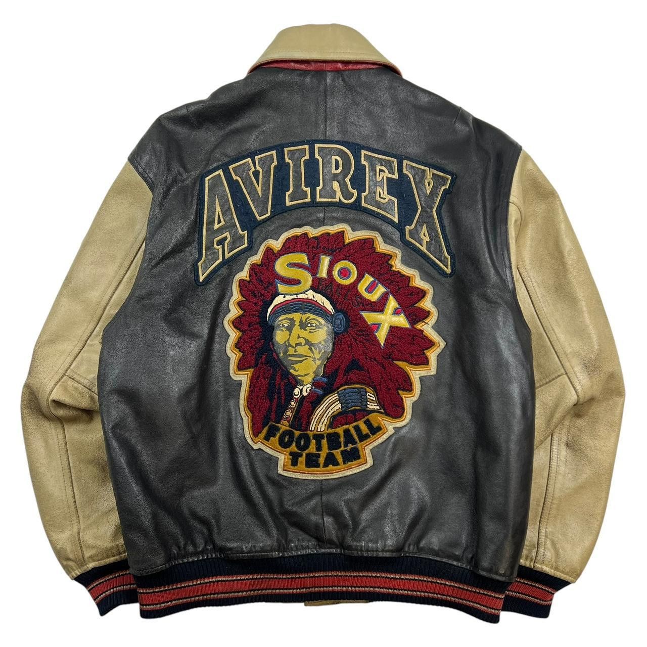 Avirex Vintage Avirex Sioux Football Team Dakota Leather Jacket - M Size US M / EU 48-50 / 2 - 1 Thumbnail