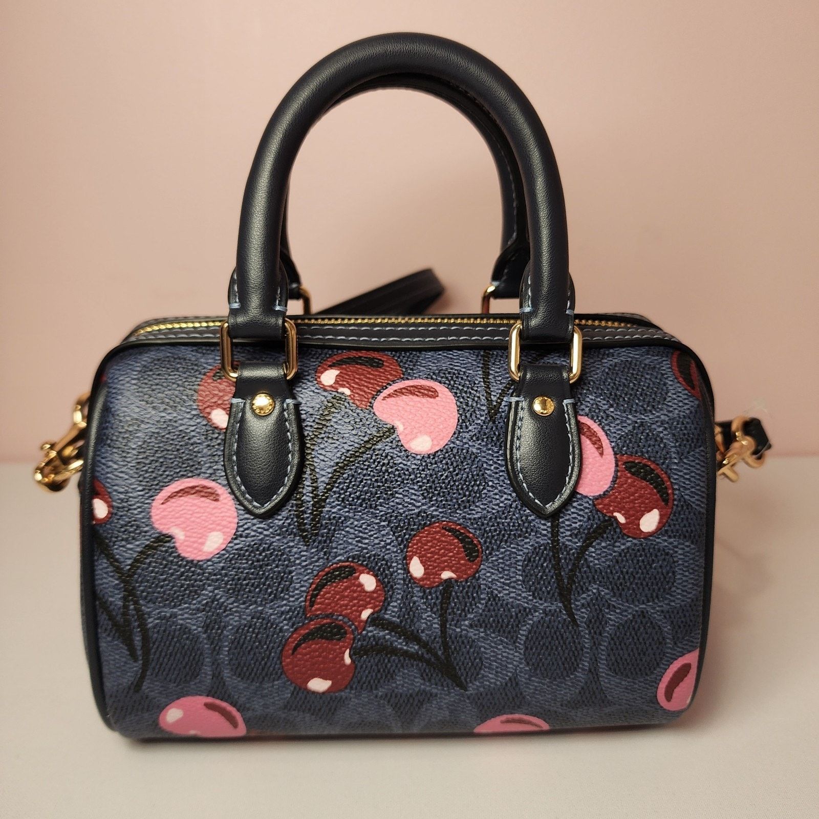 Coach Coach CY741 Mini Rowan Crossbody Signature Cherry Denim Blue Size ONE SIZE - 3 Thumbnail