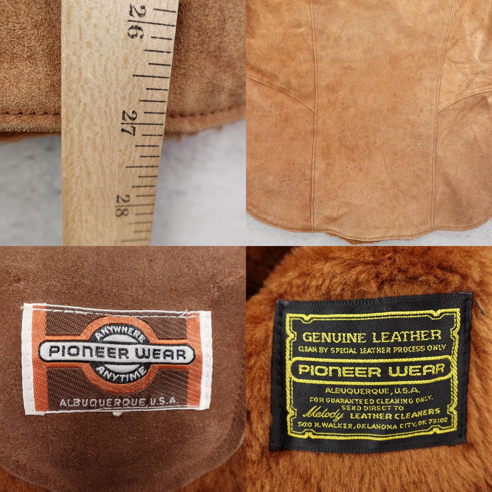 Vintage VINTAGE Pioneer Wear Vest Mens M Brown Suede Shearling Western USA Leather Bodywarmer Pocketed Mid-Length Jacket/Coat Men’s Casual Workwear 90s-2000s Size US M / EU 48-50 / 2 - 8 Thumbnail