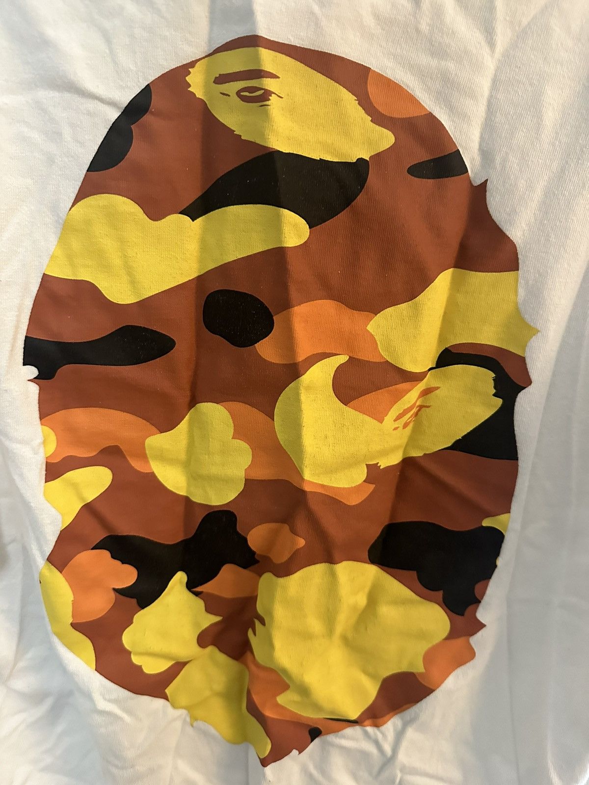 Bape Bape Head Camo White T-Shirt Size L Size US L / EU 52-54 / 3 - 4 Thumbnail