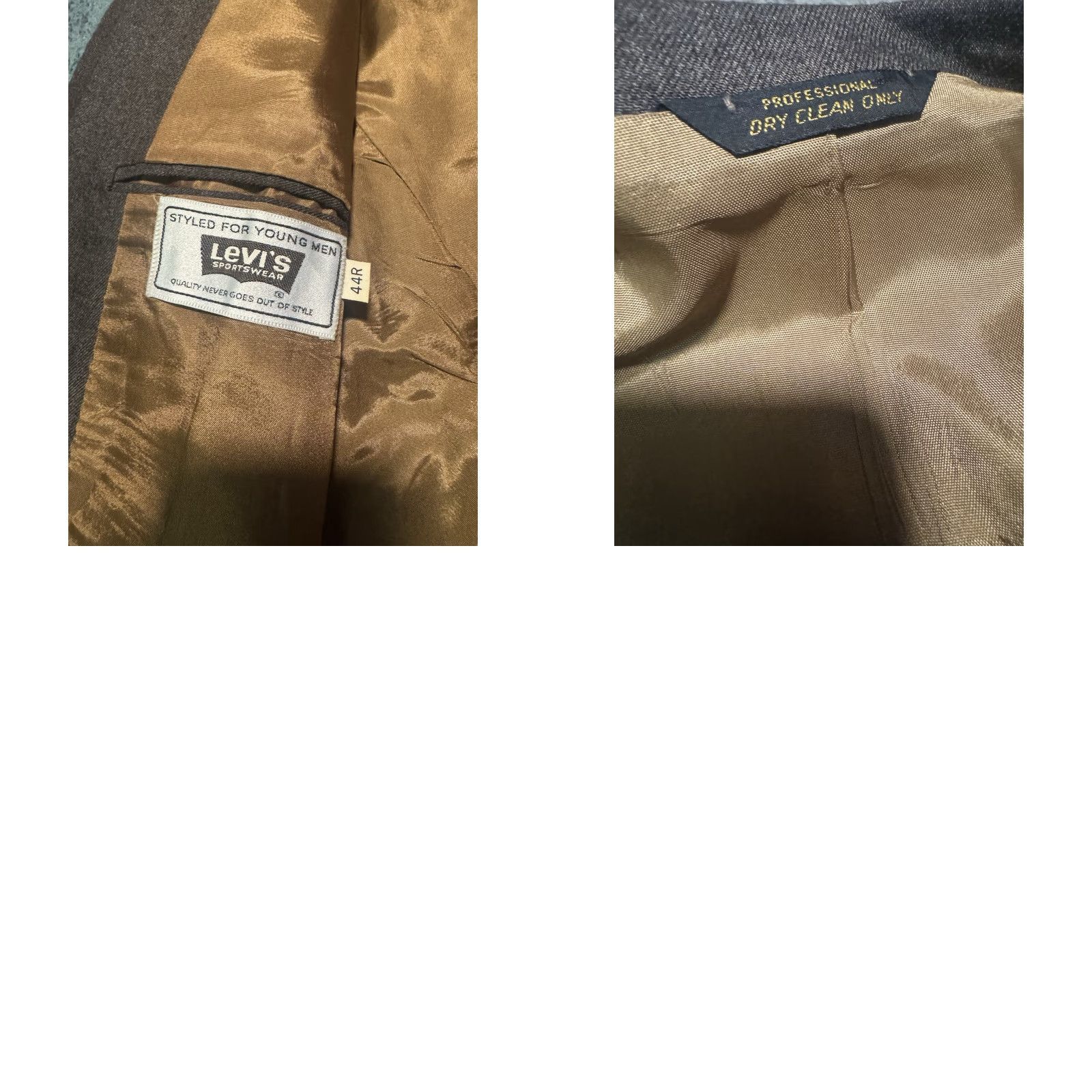 Levi's VINTAGE Levi's Blazer Mens 44R Brown Two-Button Sport Coat Jacket Preppy Size 44R - 10 Thumbnail