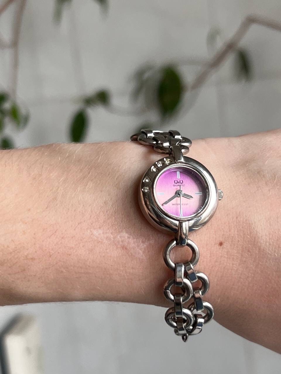 Japanese Brand × Vintage Vintage Pink Japanese style futuristic Link ⛓ Metal Watch Size ONE SIZE - 9 Thumbnail
