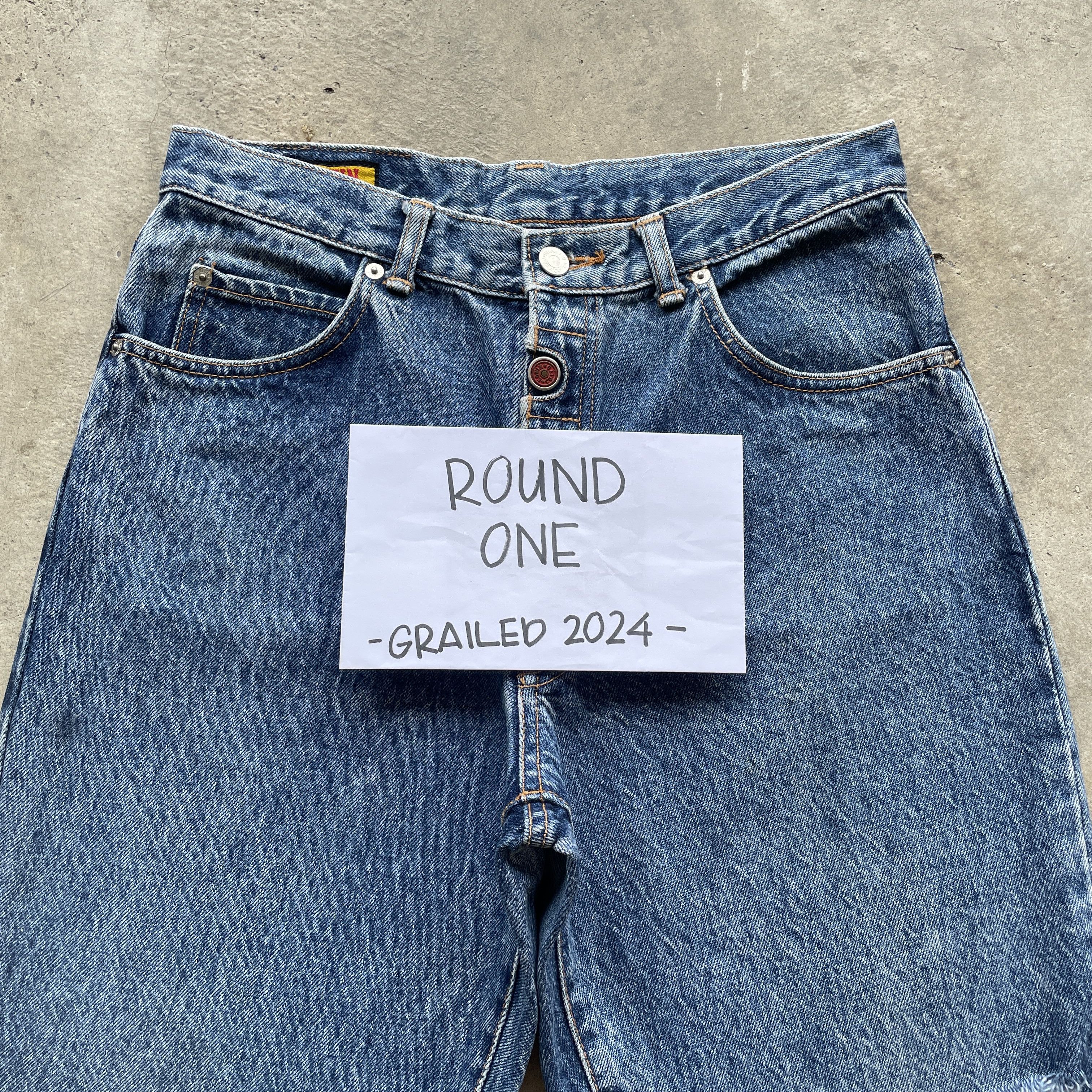 Edwin × Vintage Vintage Edwin Distressed Jeans Release Hem Denim Pants 1990s Size US 30 / EU 46 - 3 Thumbnail