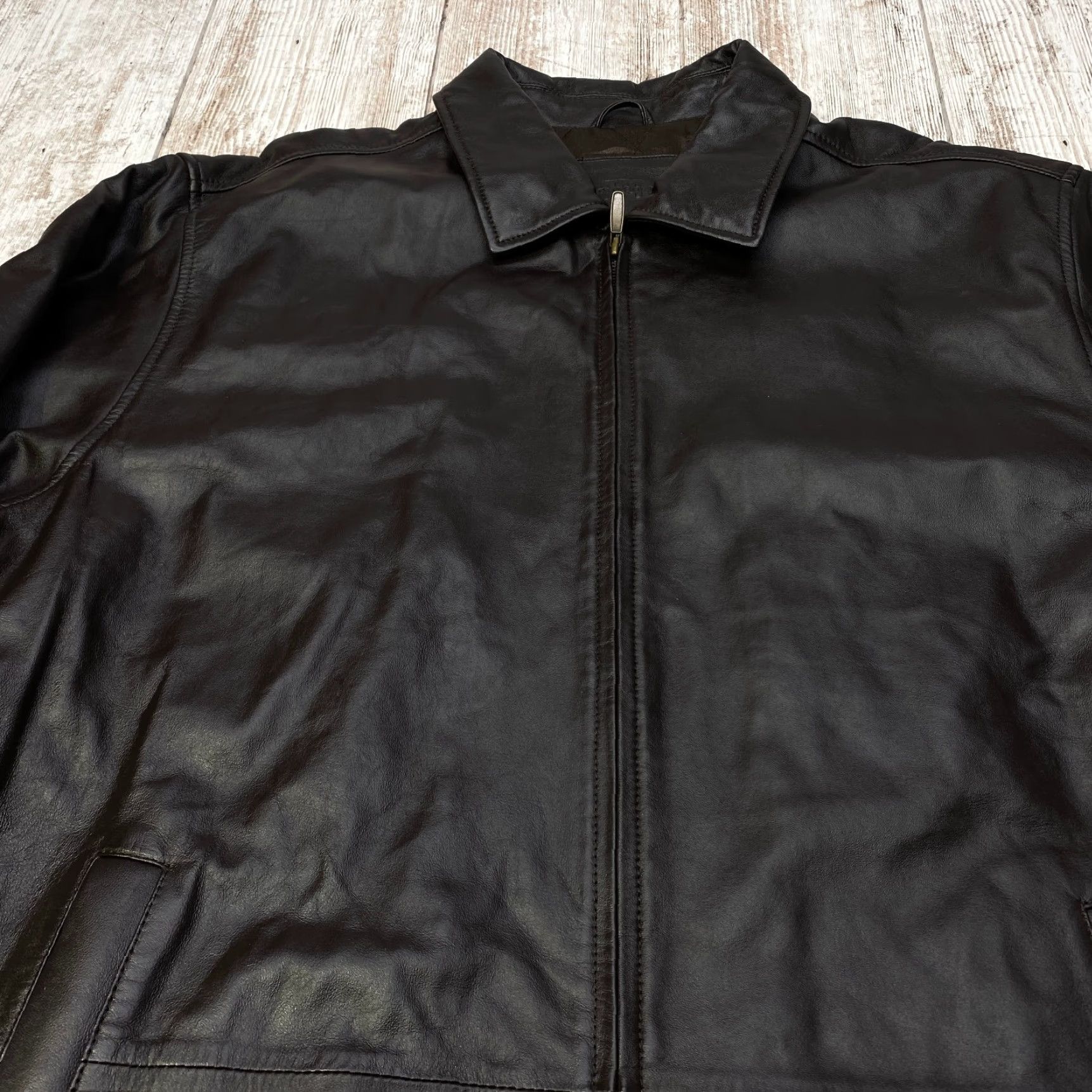 Vintage VINTAGE Knightsbridge Leather Jacket Black XL Insulated Quilted Mid-Length Bomber Jacket Men Size US XL / EU 56 / 4 - 5 Thumbnail