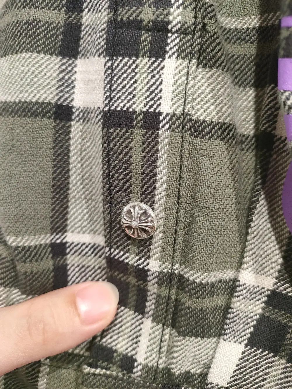 Chrome Hearts Chrome Hearts Work Dog Plaid Floral Sleeves Flannel Jacket Size US M / EU 48-50 / 2 - 4 Thumbnail